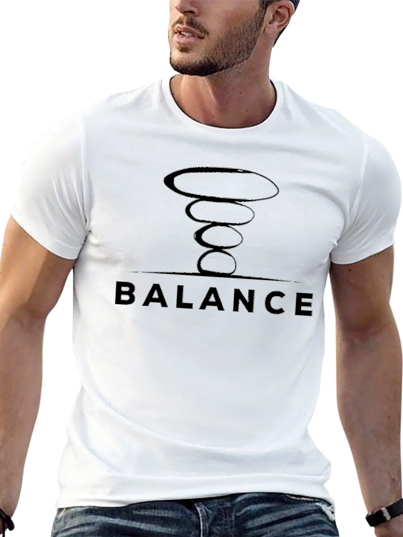 Zen Balance Graphic T-Shirt - Black