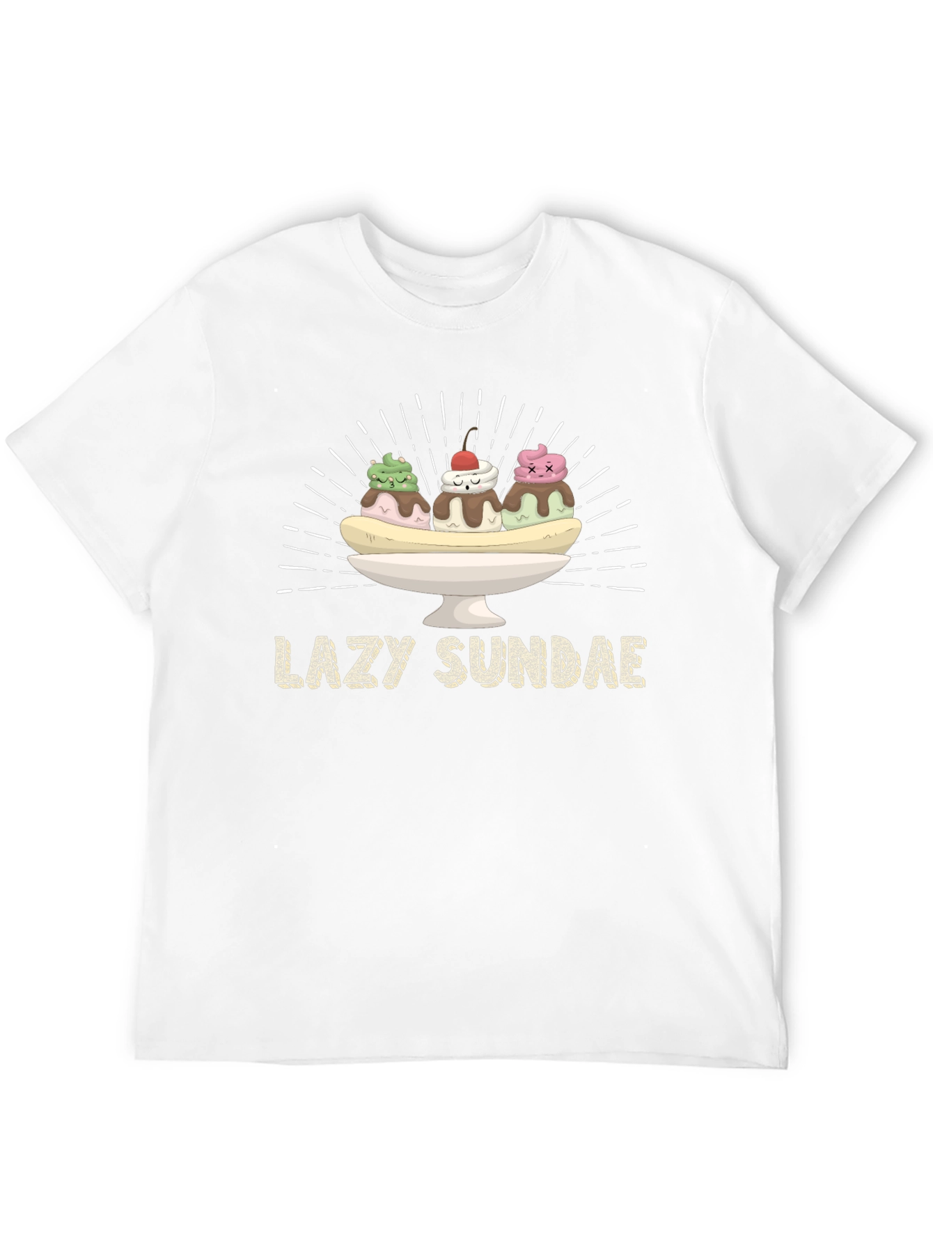 Lazy Sundae Graphic T-Shirt - Black