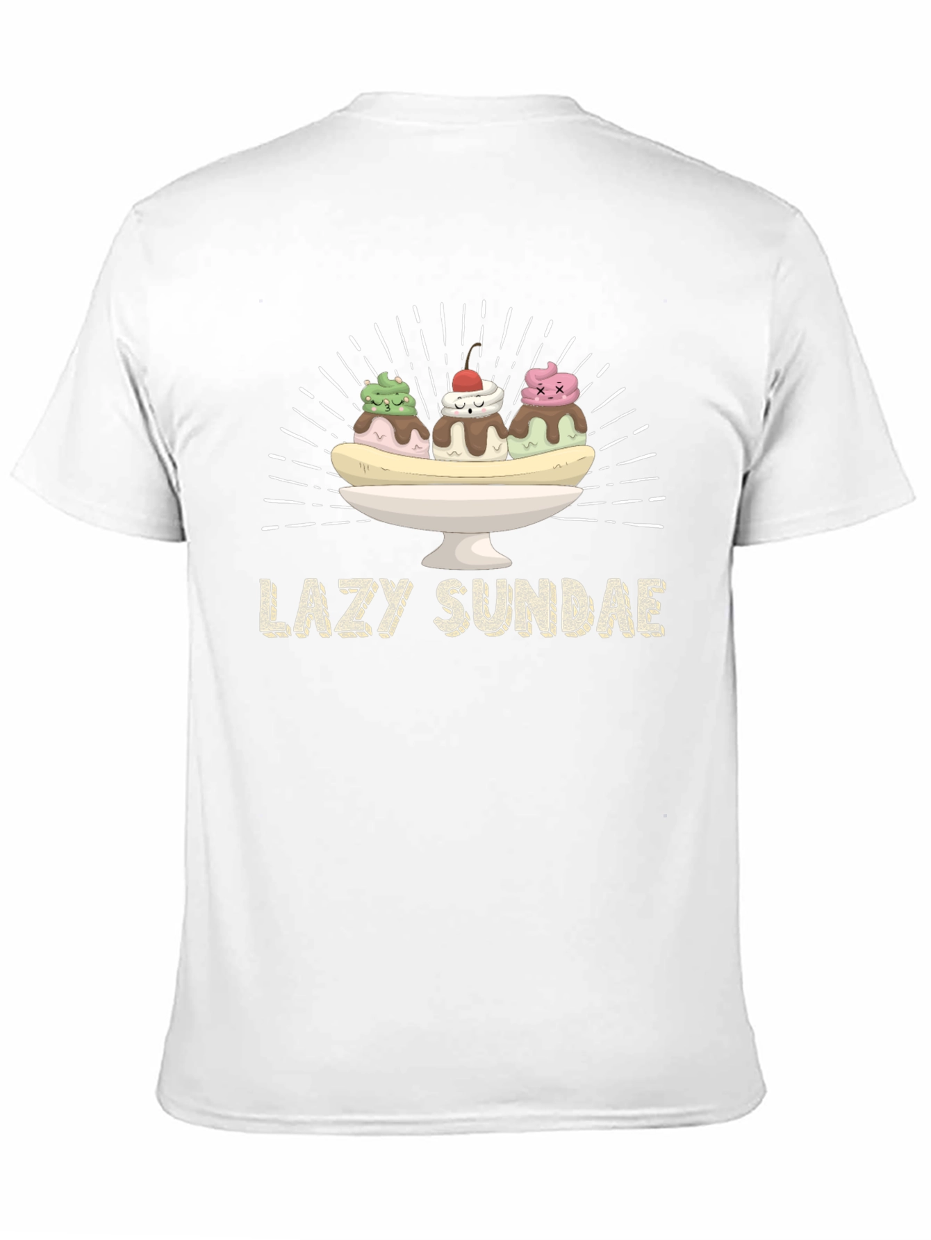 Lazy Sundae Graphic T-Shirt - Black