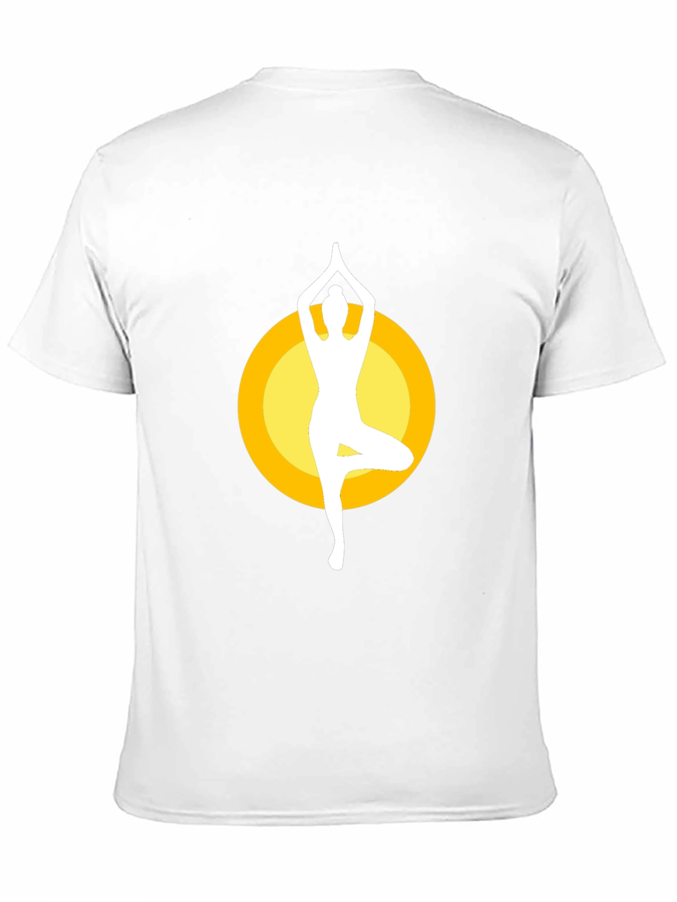 Yoga Pose Graphic Tee - Mens Black Cotton Blend