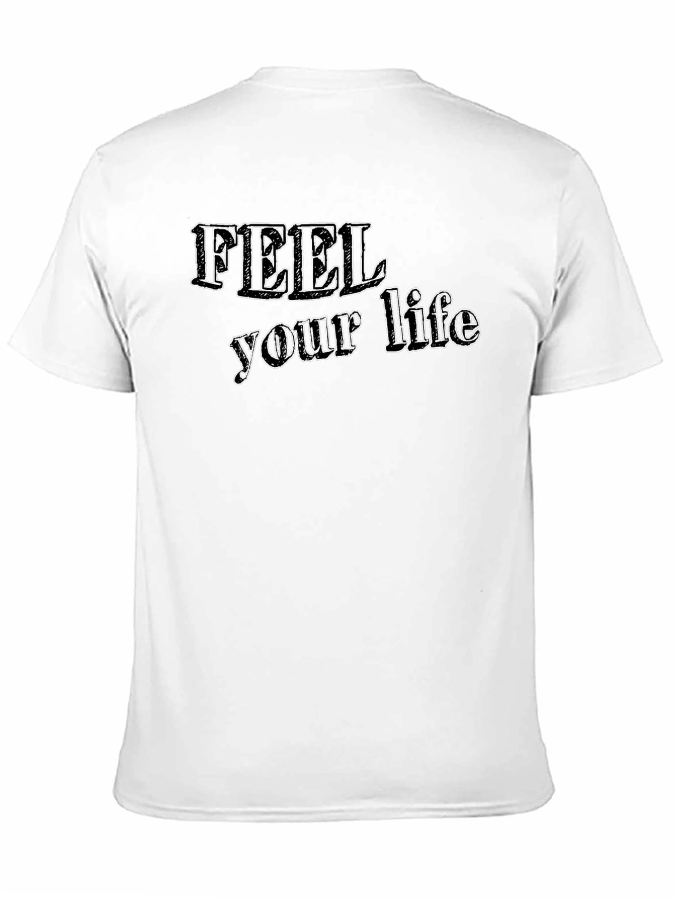 Feel Your Life Graphic Black Tee