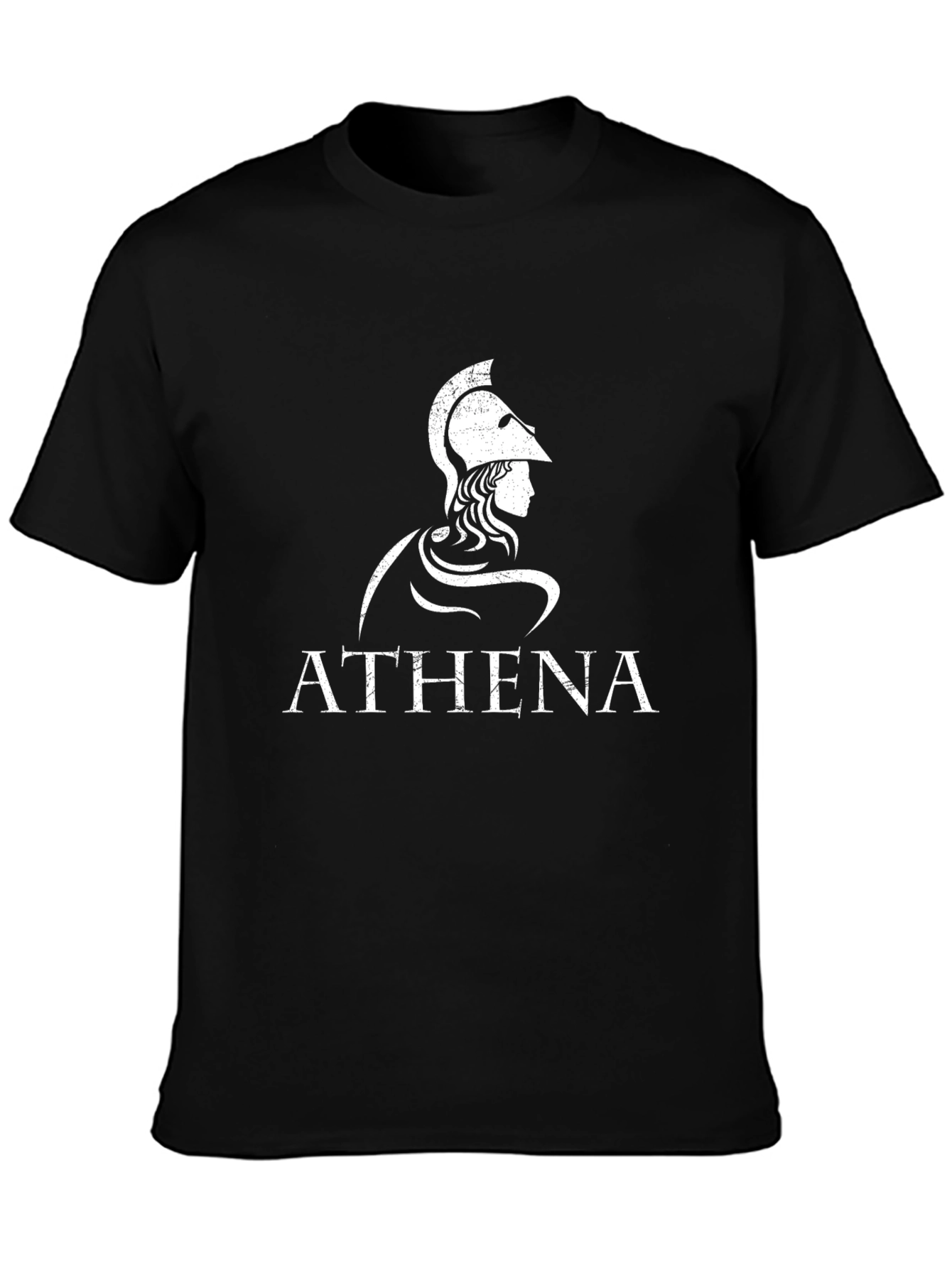 Athena Graphic Tee - Black Cotton T-Shirt