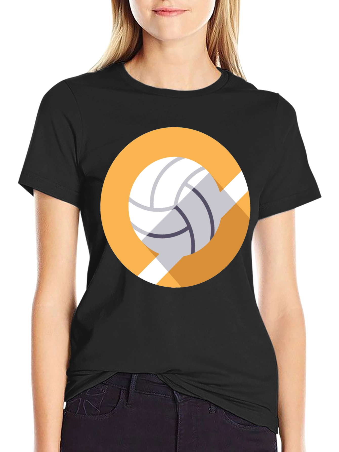 Volleyball Graphic Tee - Sporty Casual Style