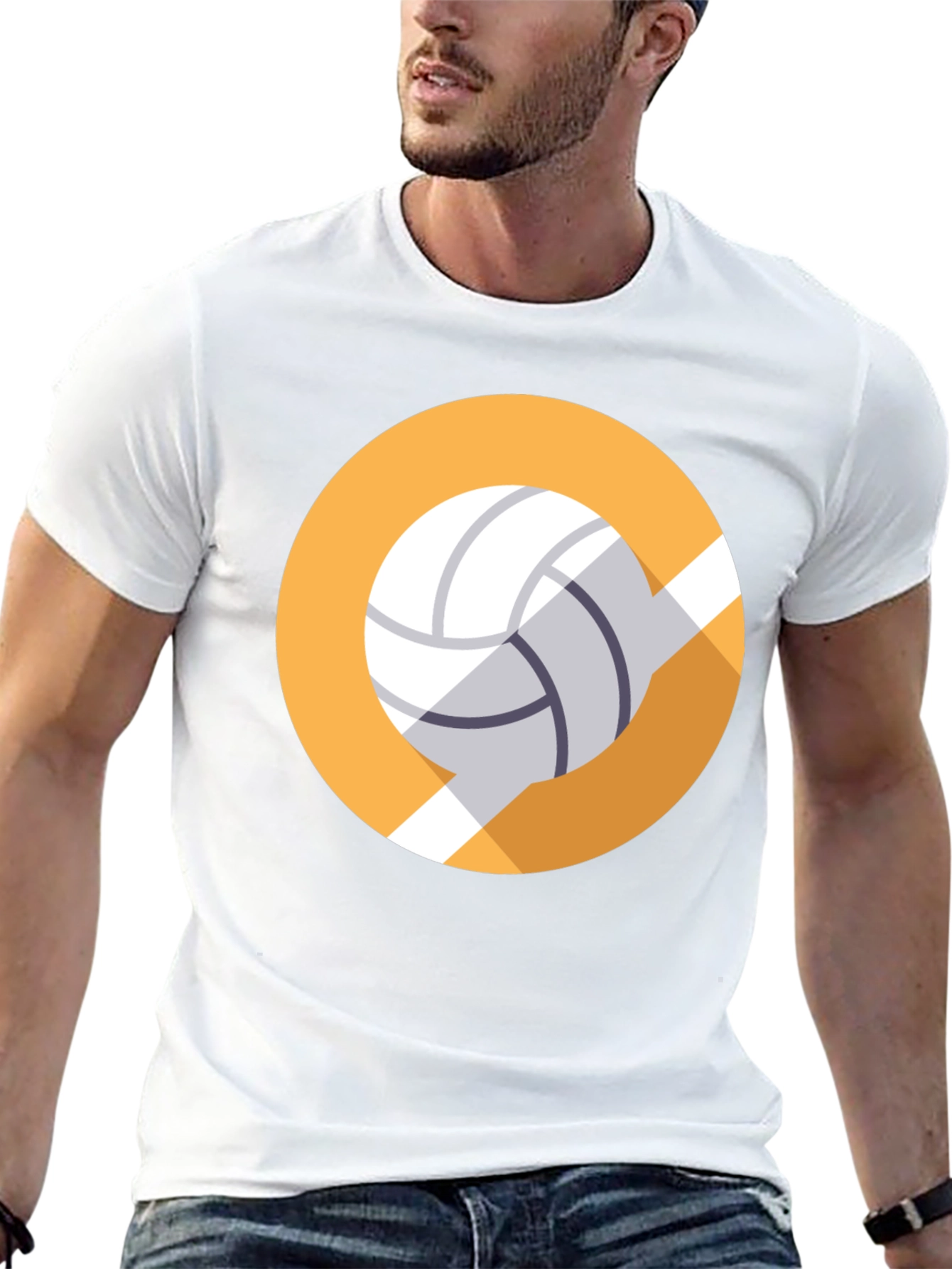 Volleyball Graphic Tee - Sporty Casual Style