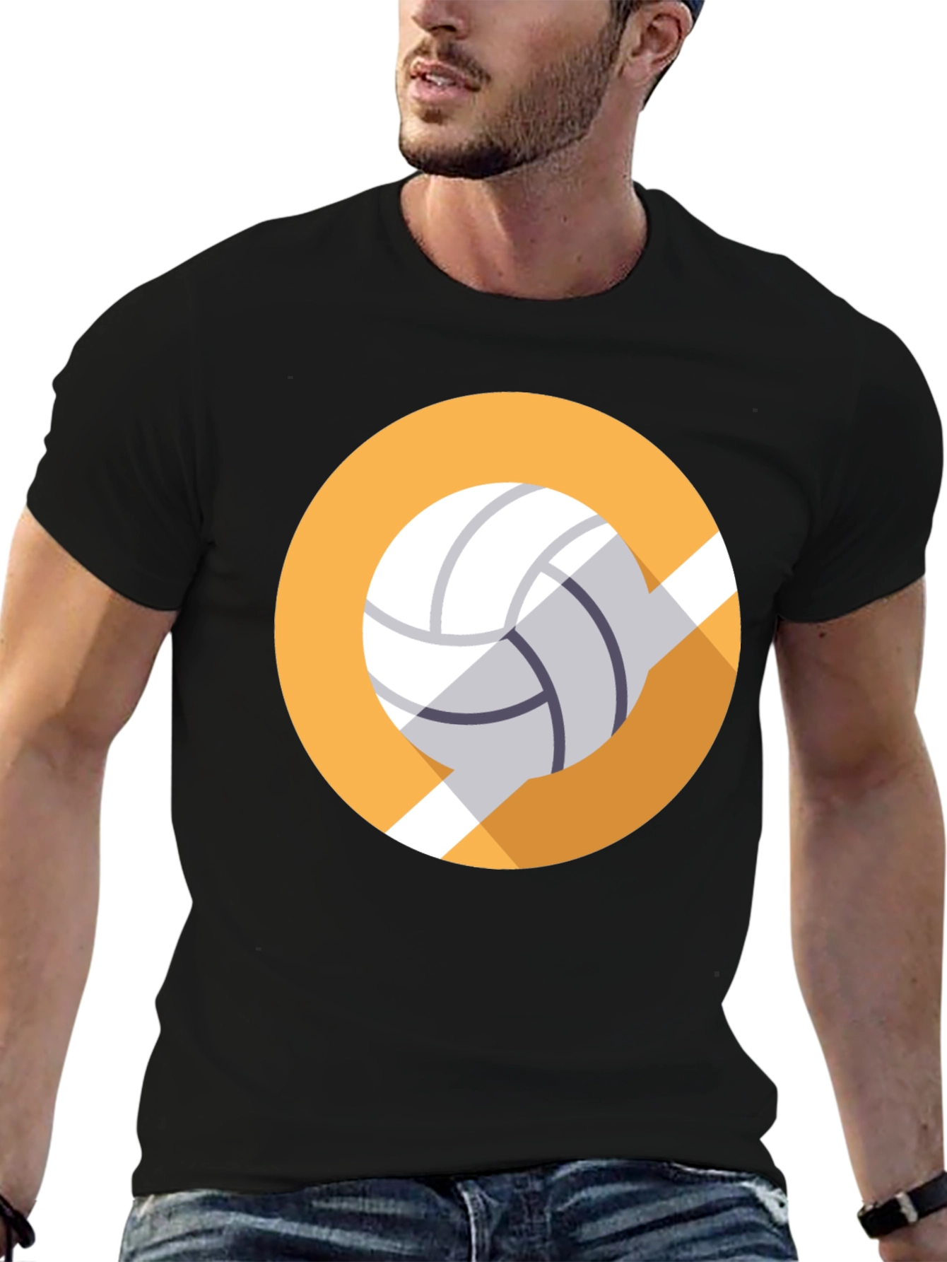 Volleyball Graphic Tee - Sporty Casual Style
