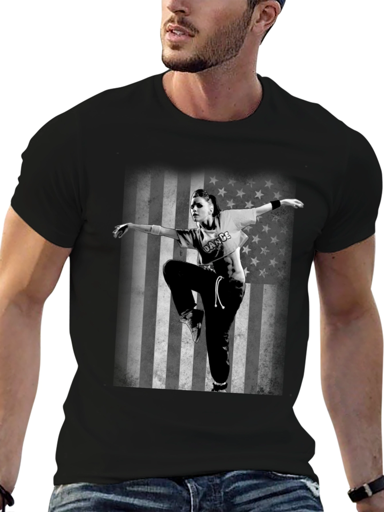 Dance USA Flag Graphic T-Shirt