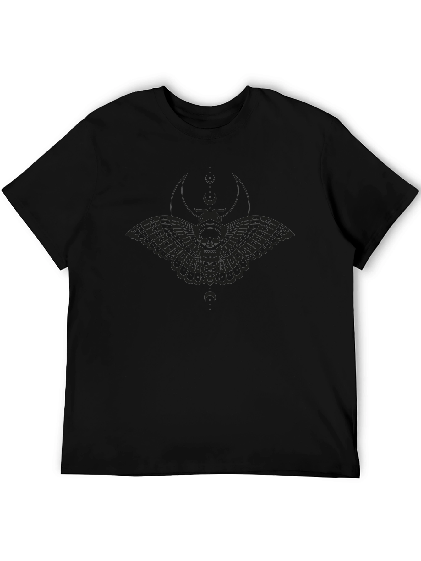 Moth Skull Graphic T-Shirt - Dark Aesthetic Tee