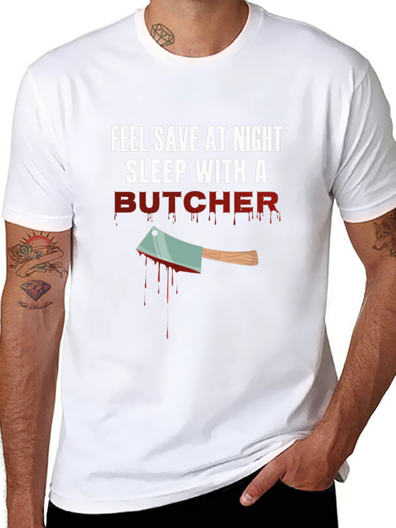 Sleep With a Butcher Graphic T-Shirt