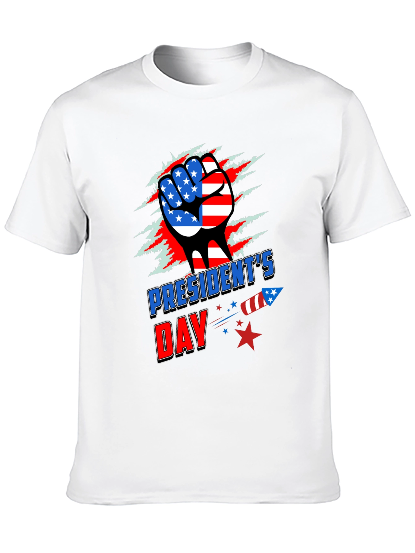 Presidents Day Graphic Tee - Patriotic Fist Design