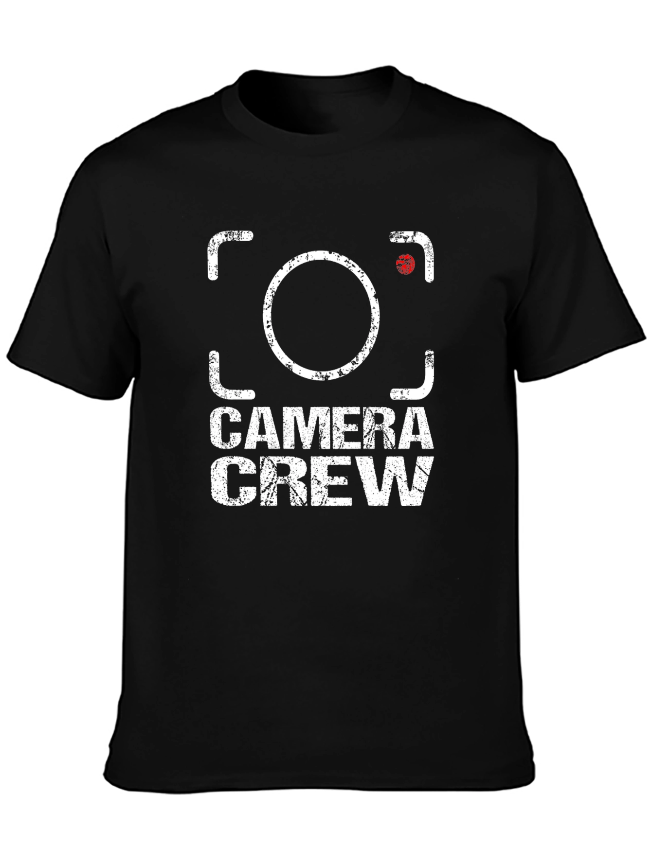 Camera Crew T-Shirt: Distressed Graphic Print