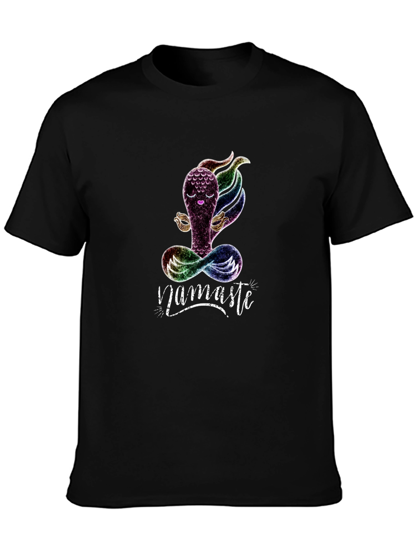 Namaste Yoga T-Shirt - Meditating Rainbow Creature