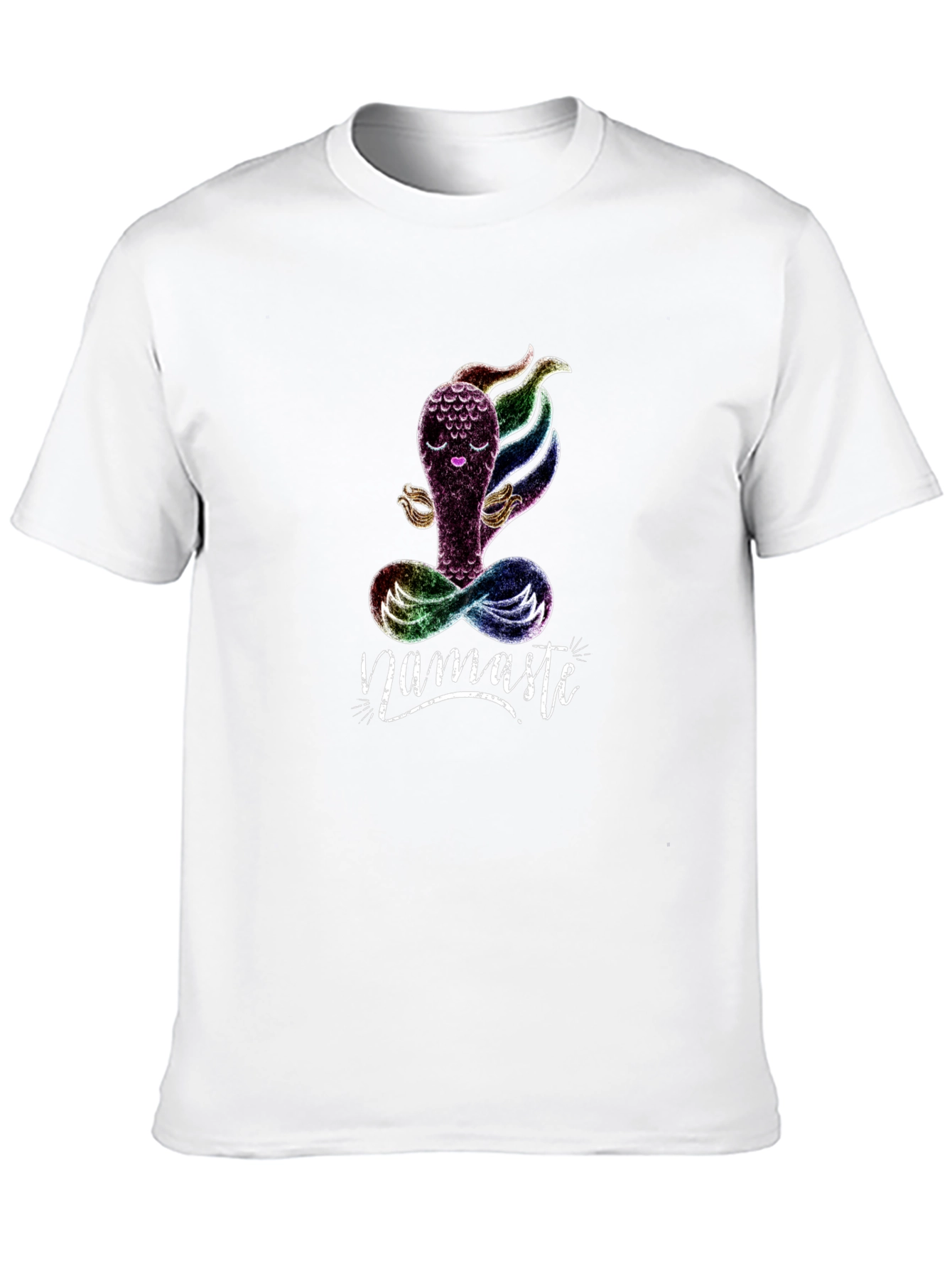 Namaste Yoga T-Shirt - Meditating Rainbow Creature