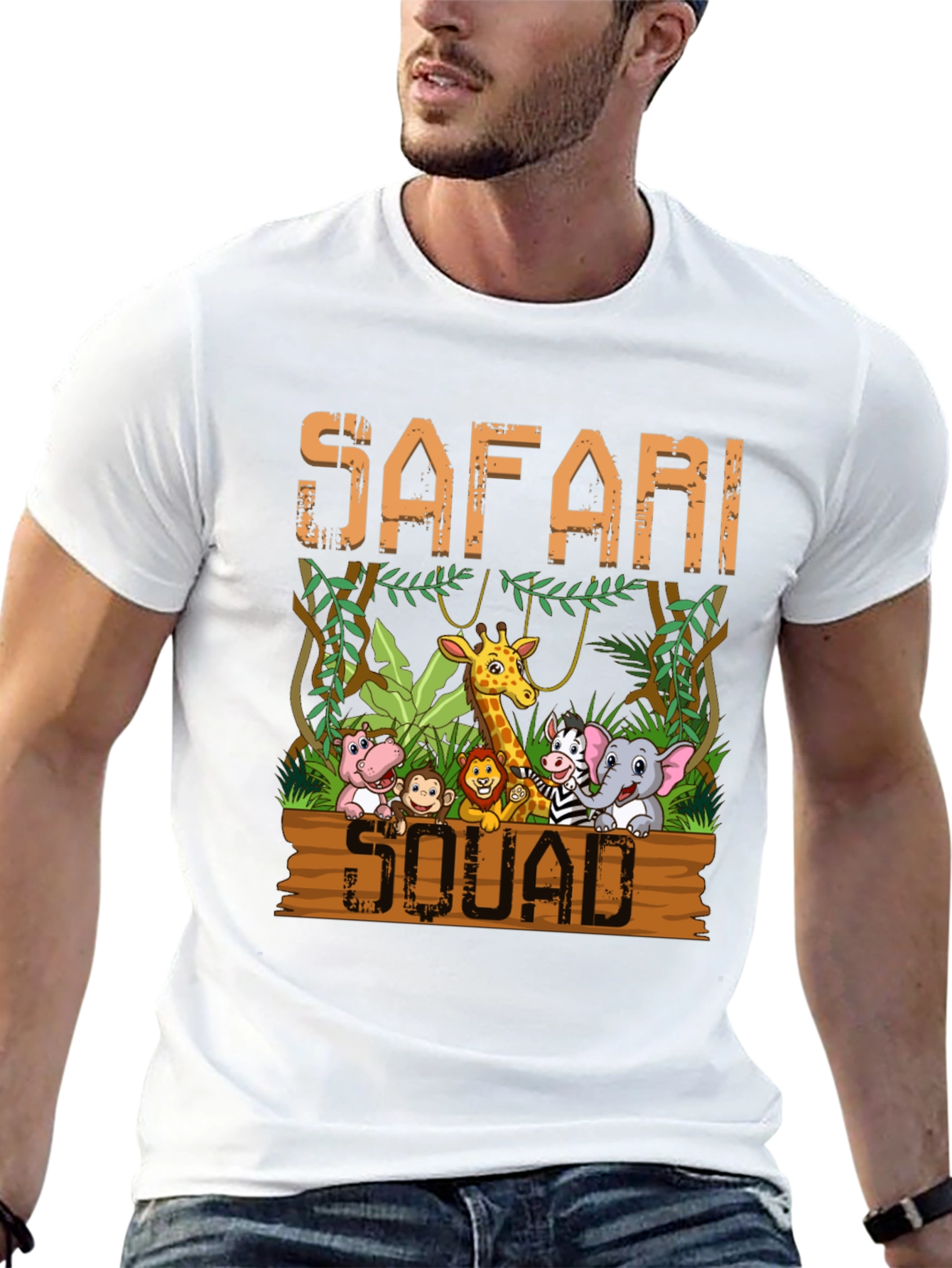 Safari Squad T-Shirt - Jungle Animal Cartoon