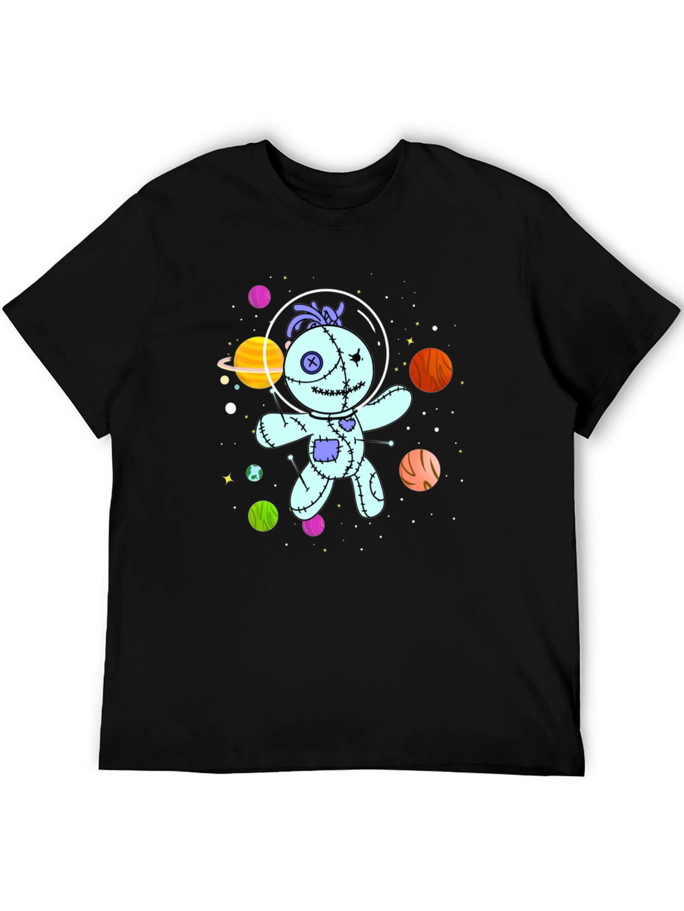 Astronaut Voodoo Doll T-Shirt - Unisex Black Tee