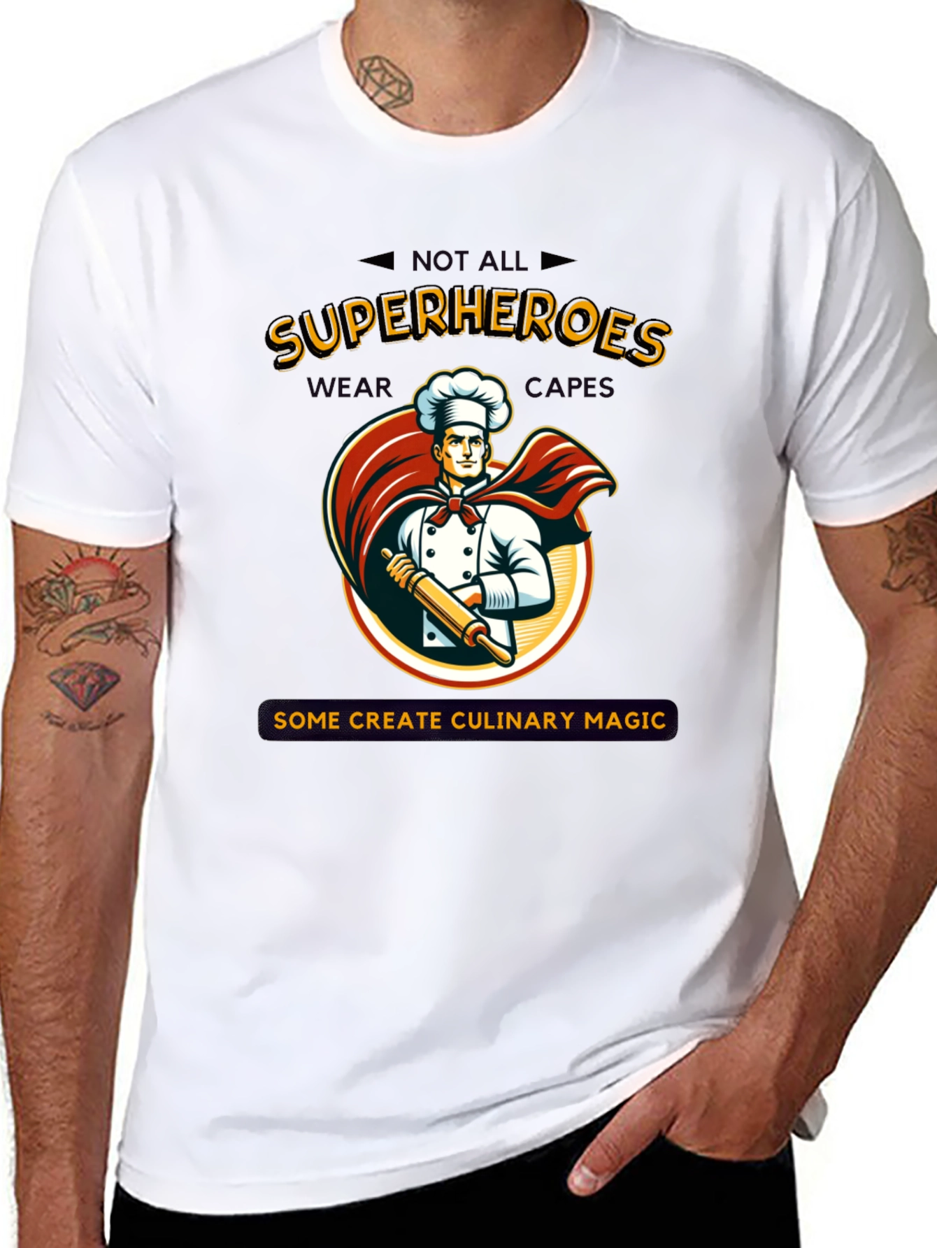Culinary Superhero T-Shirt: Chef Design