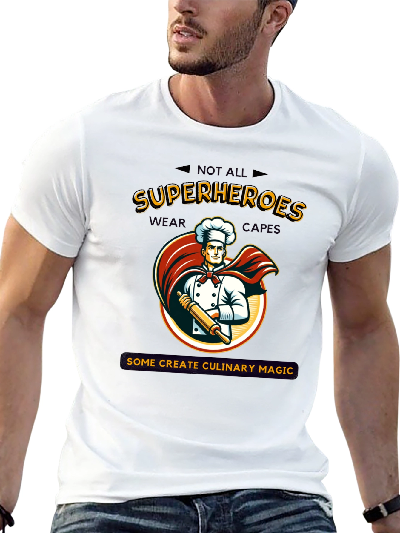 Culinary Superhero T-Shirt: Chef Design