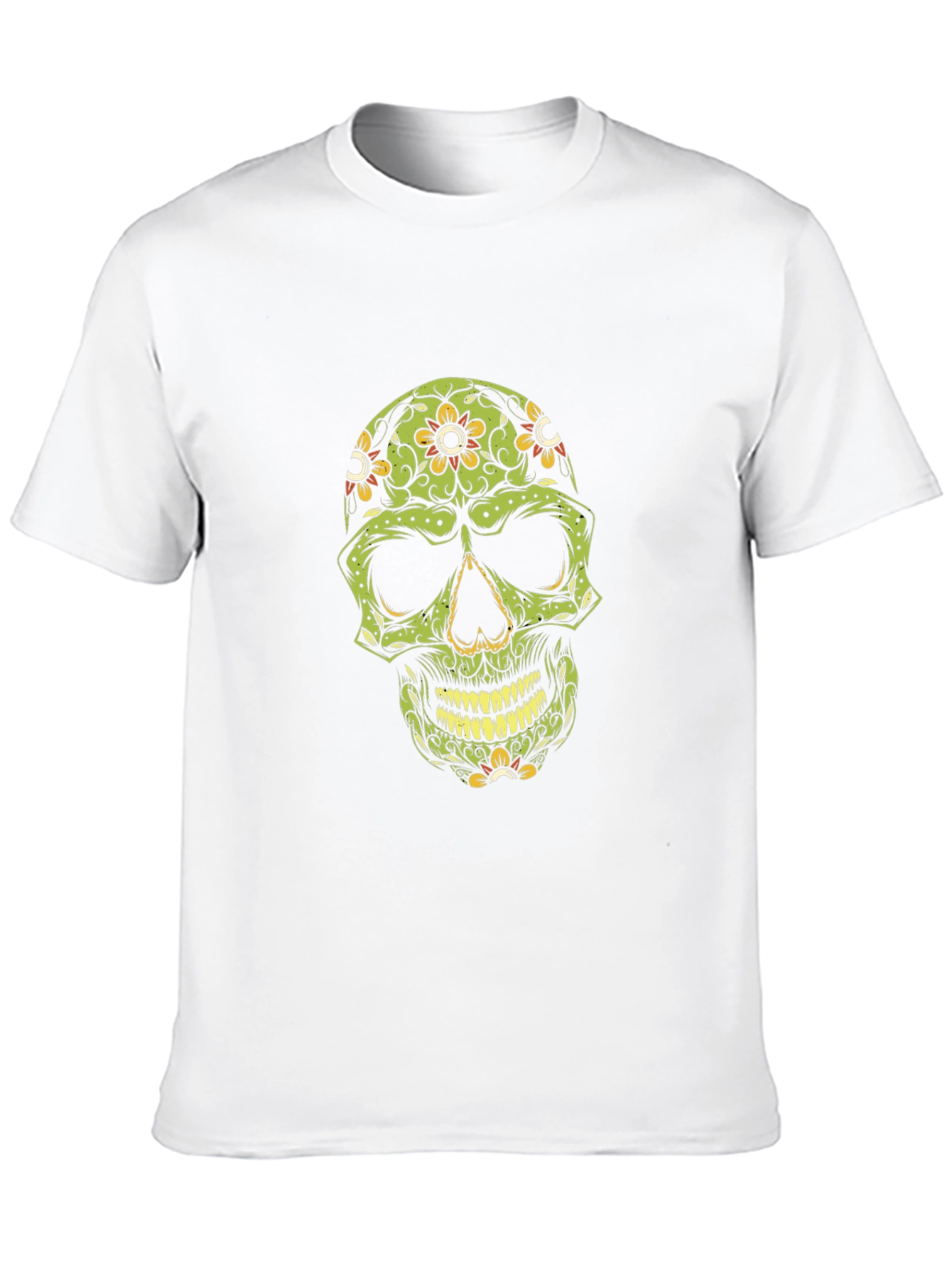 Skull Flower Graphic Tee - Cool Black T-Shirt