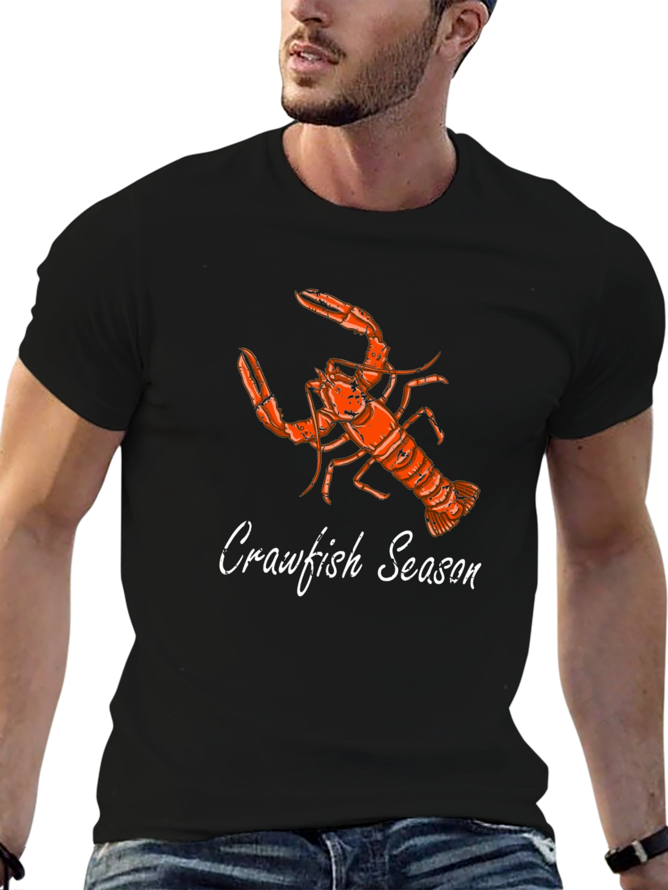 Crawfish Season Graphic T-Shirt - Black
