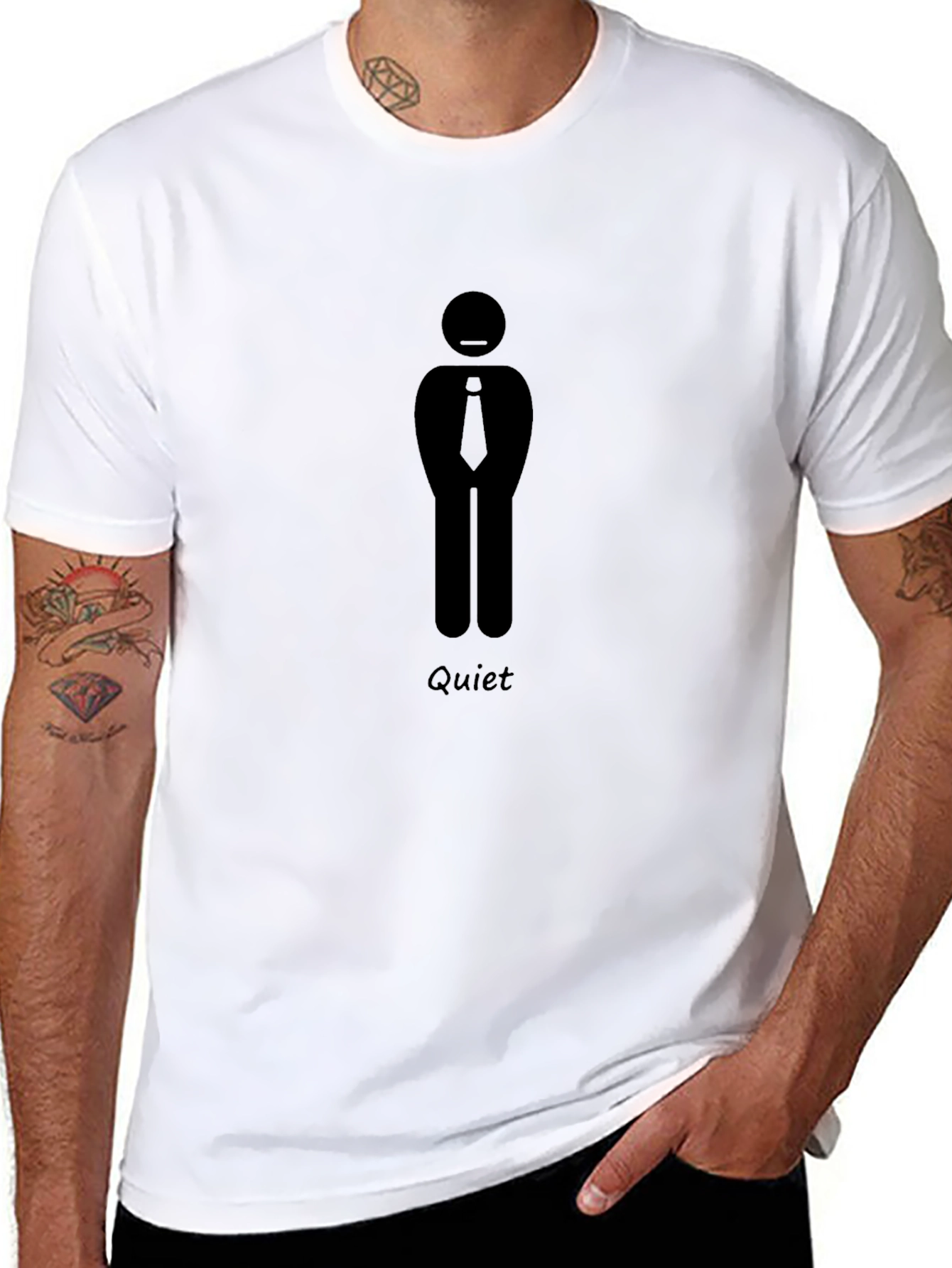 Quiet Man Graphic Tee - Black