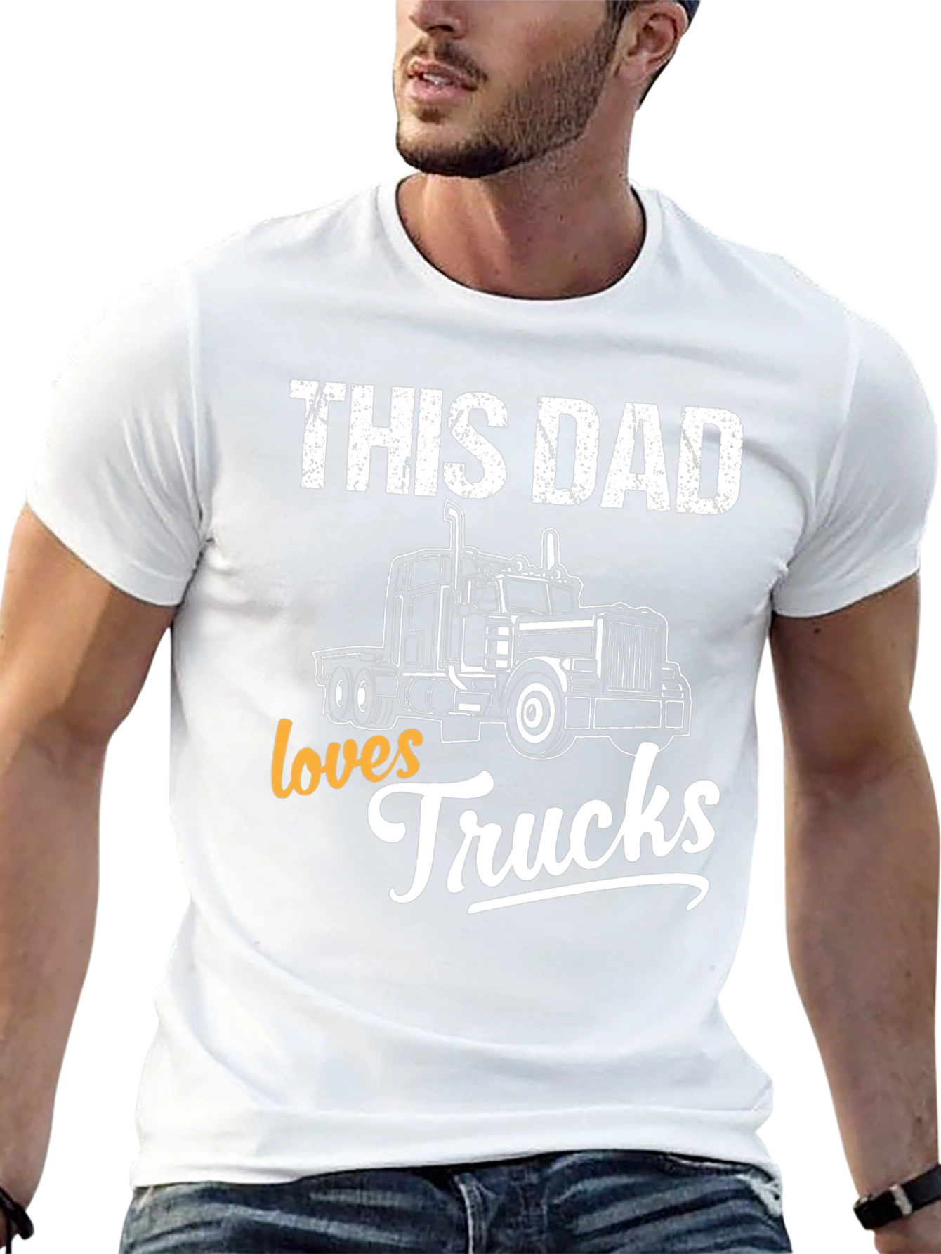This Dad Loves Trucks T-Shirt - Fathers Day Gift