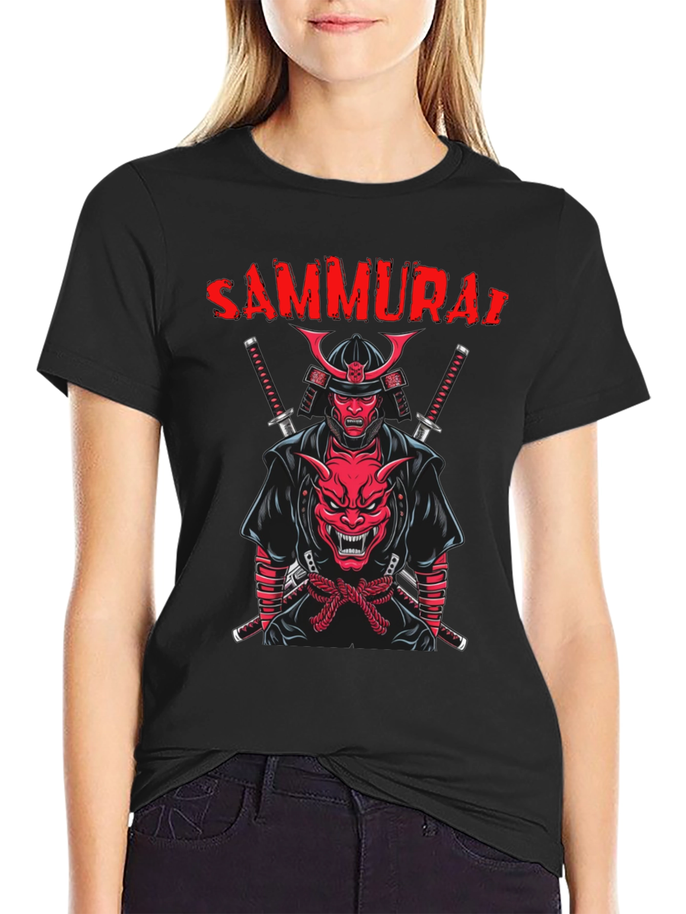 Samurai Graphic T-Shirt - Black