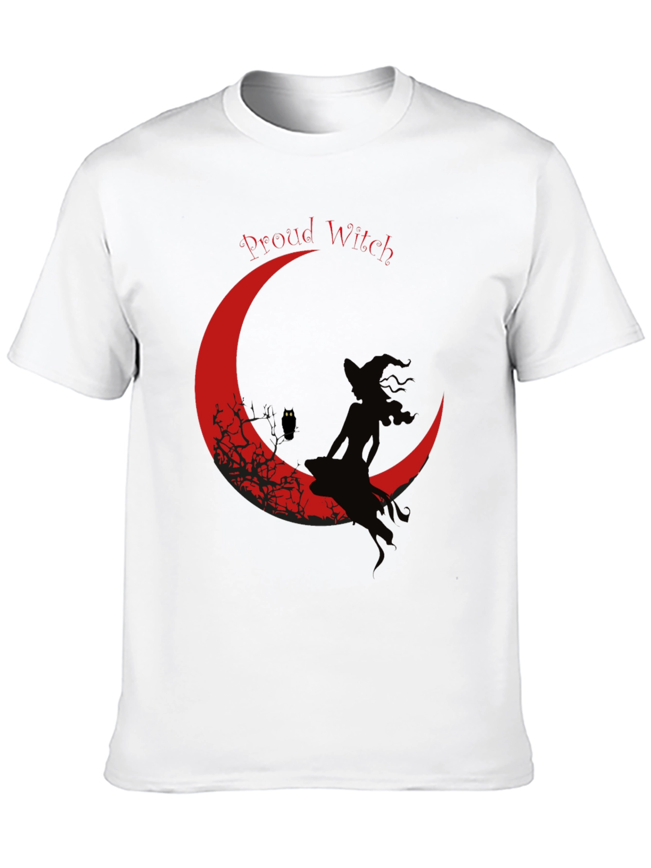 Proud Witch Graphic Tee - Crescent Moon Design