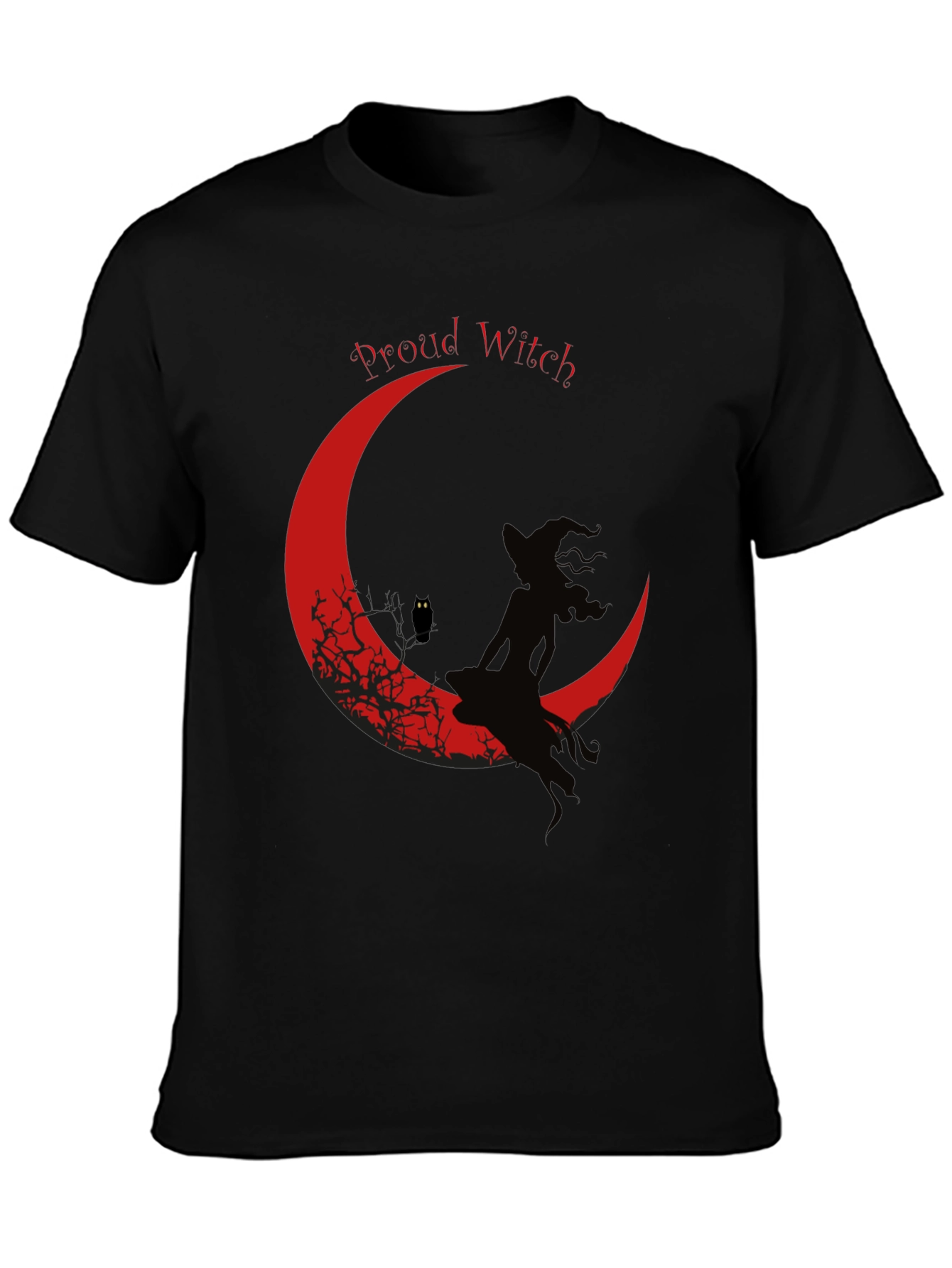 Proud Witch Graphic Tee - Crescent Moon Design