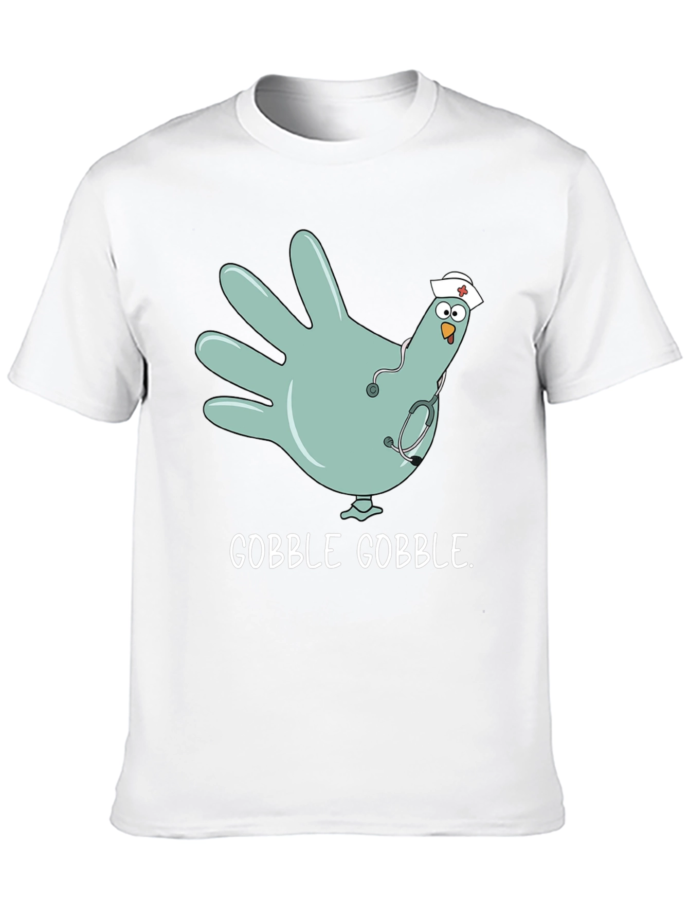Gobble Gobble Nurse Turkey Hand T-Shirt