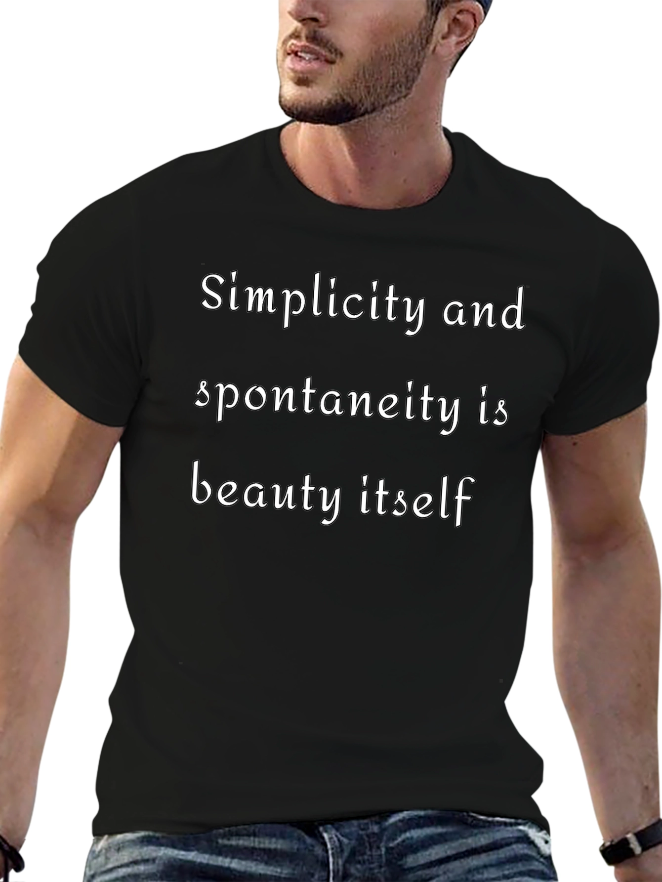 Simplicity & Spontaneity T-Shirt - Beauty in Words