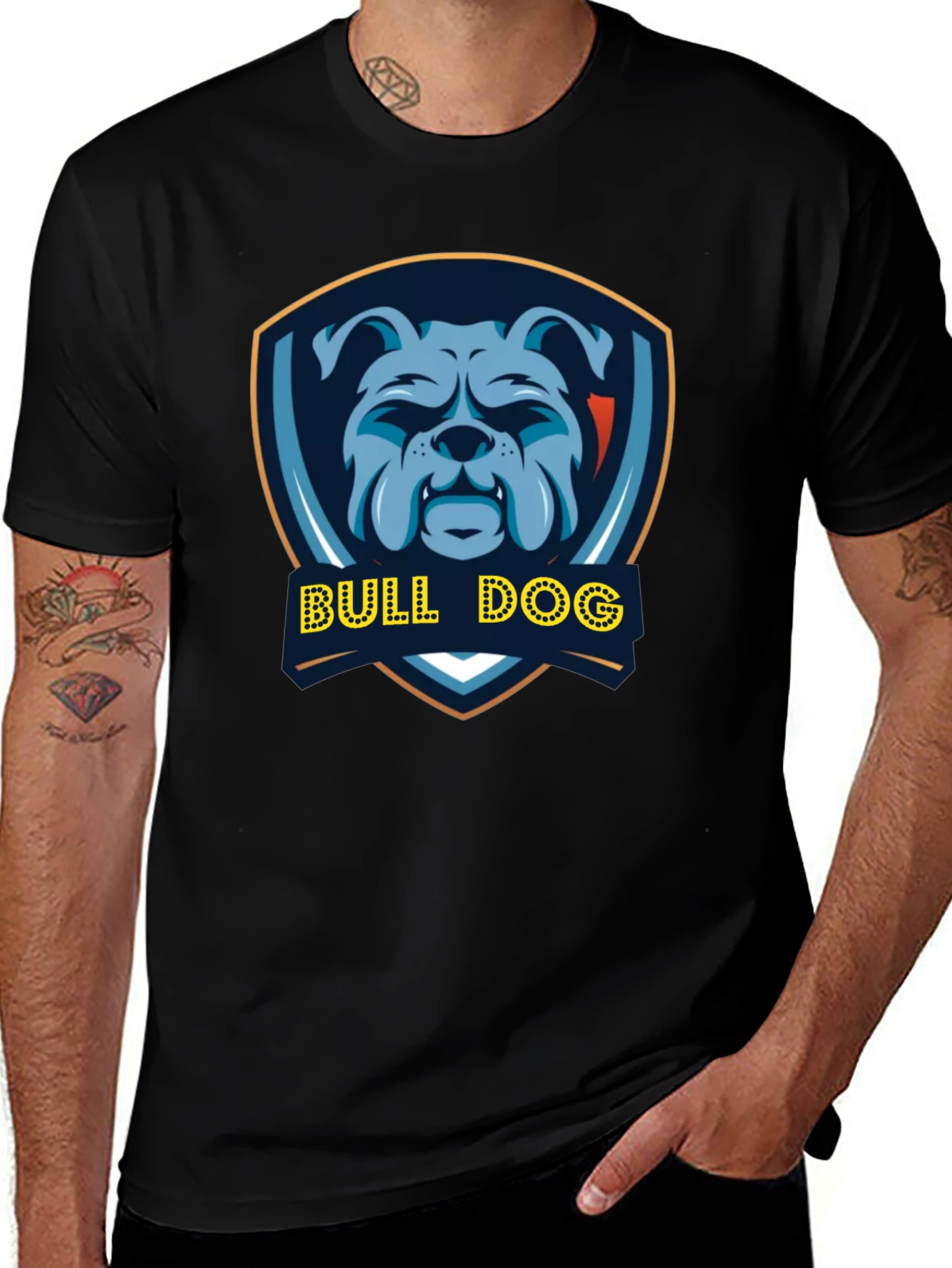 Bulldog Graphic Tee - Mens Black T-Shirt