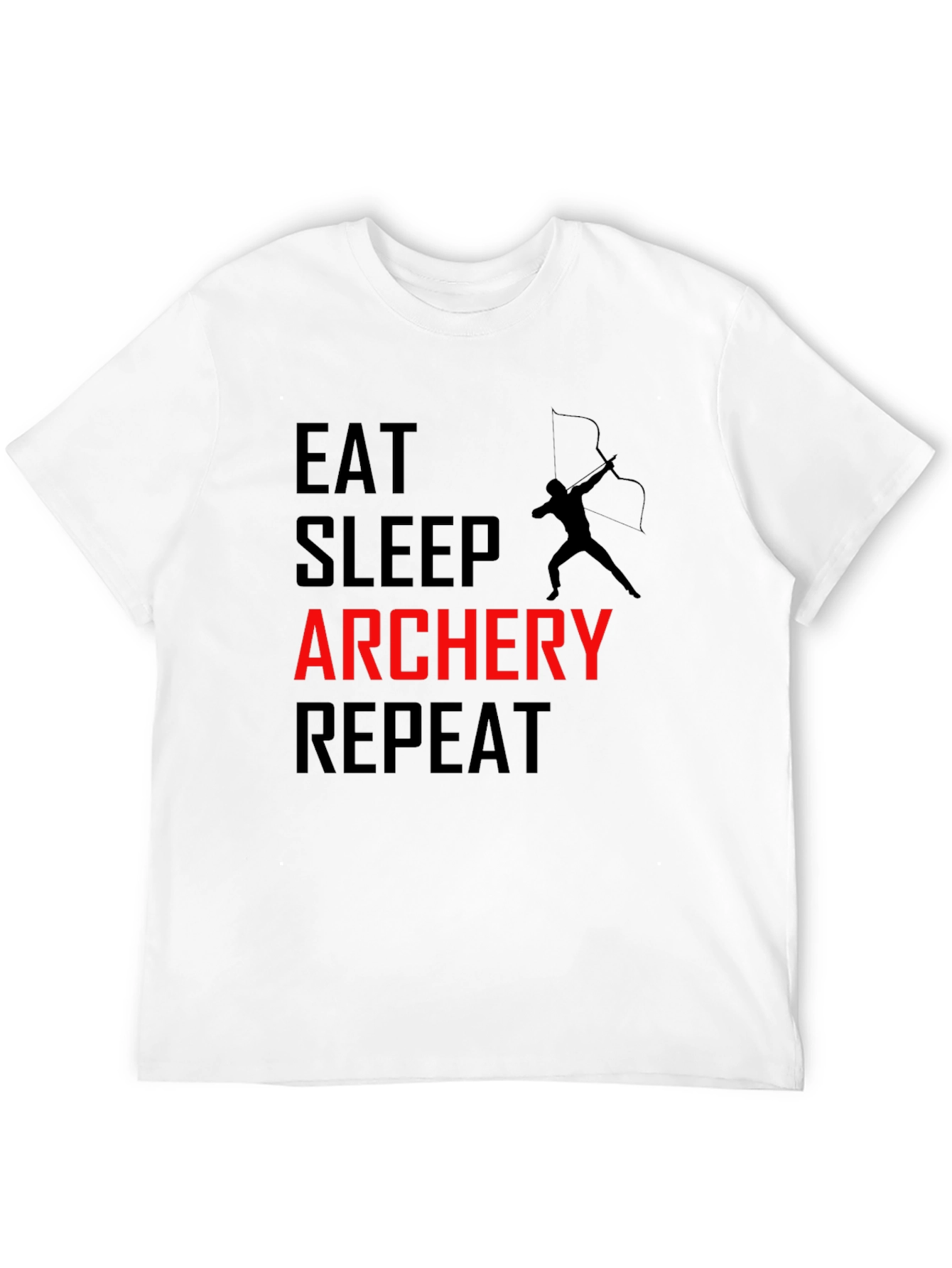 Eat Sleep Archery Repeat Black T-Shirt