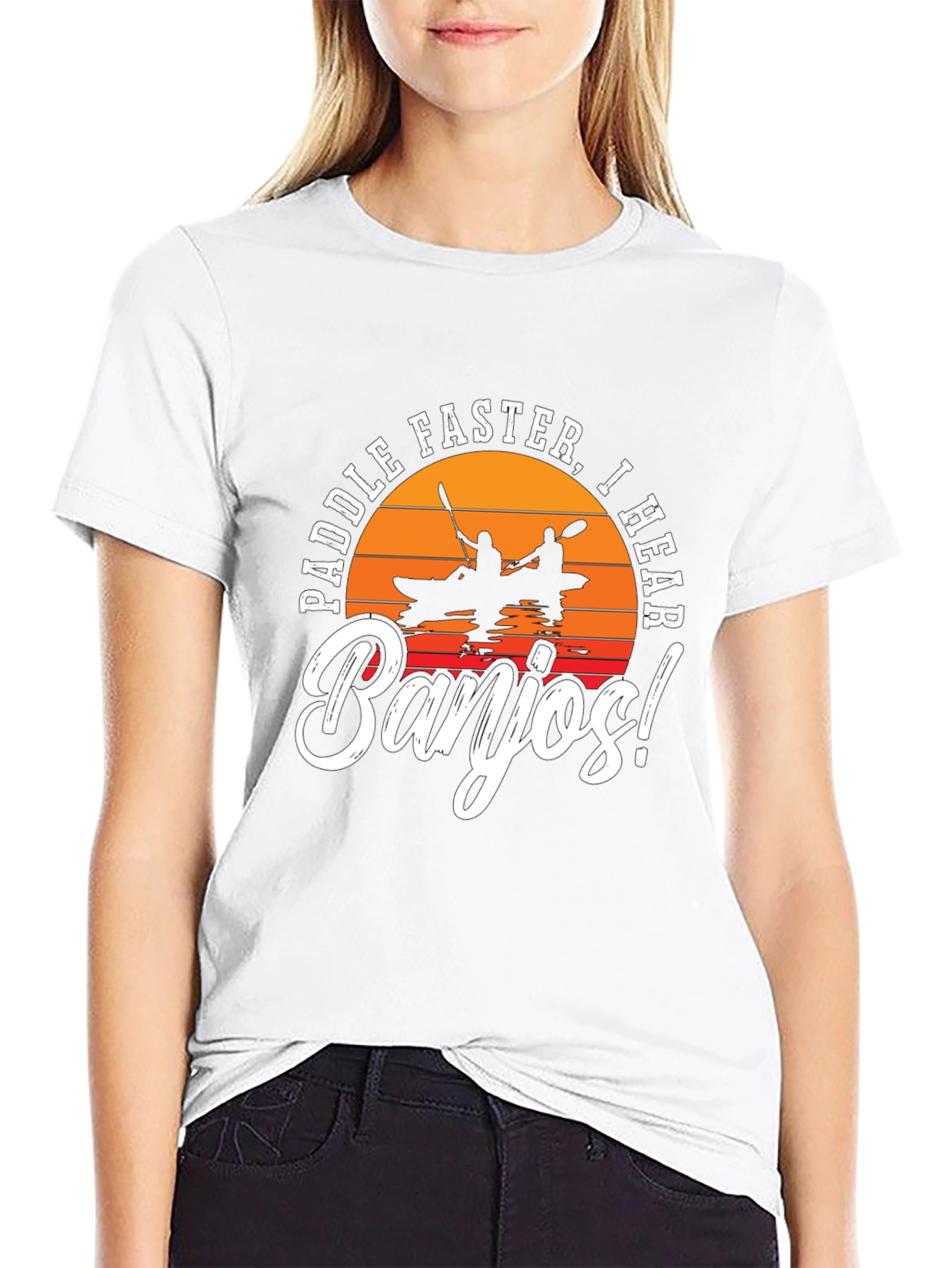Paddle Faster Banjo Funny T-Shirt