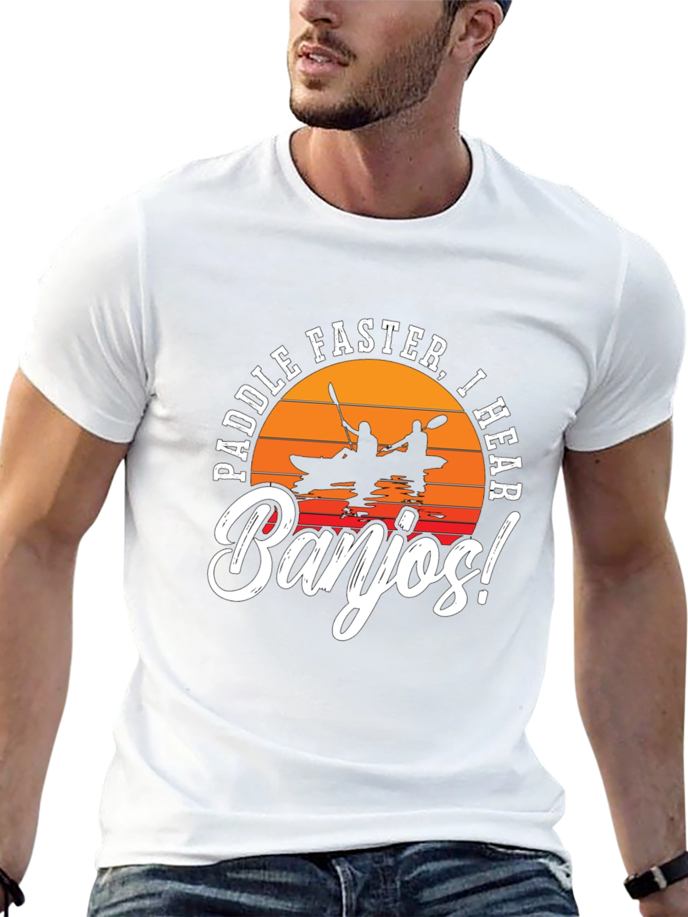 Paddle Faster Banjo Funny T-Shirt