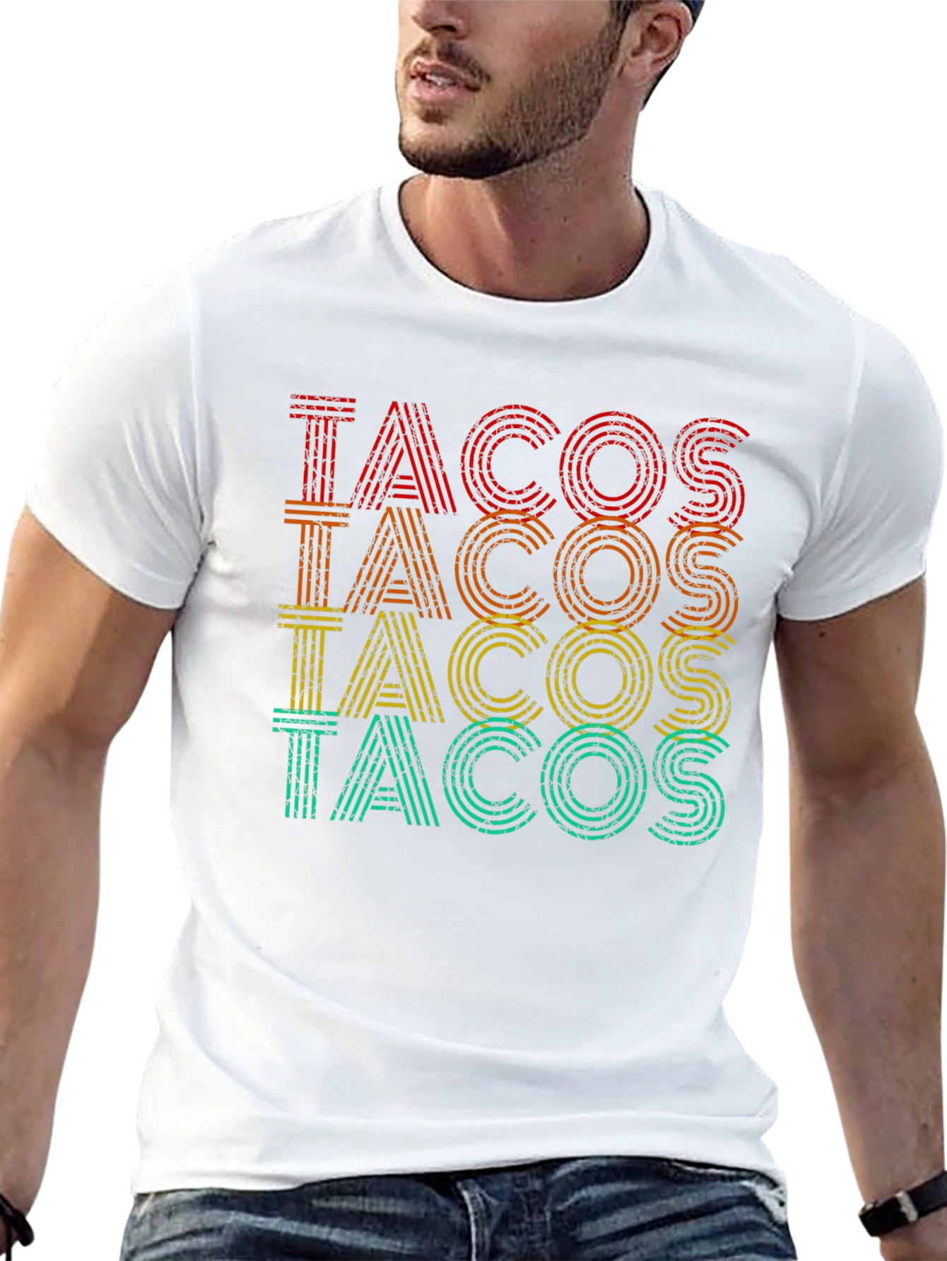 Retro Tacos Graphic Tee - Casual Comfort