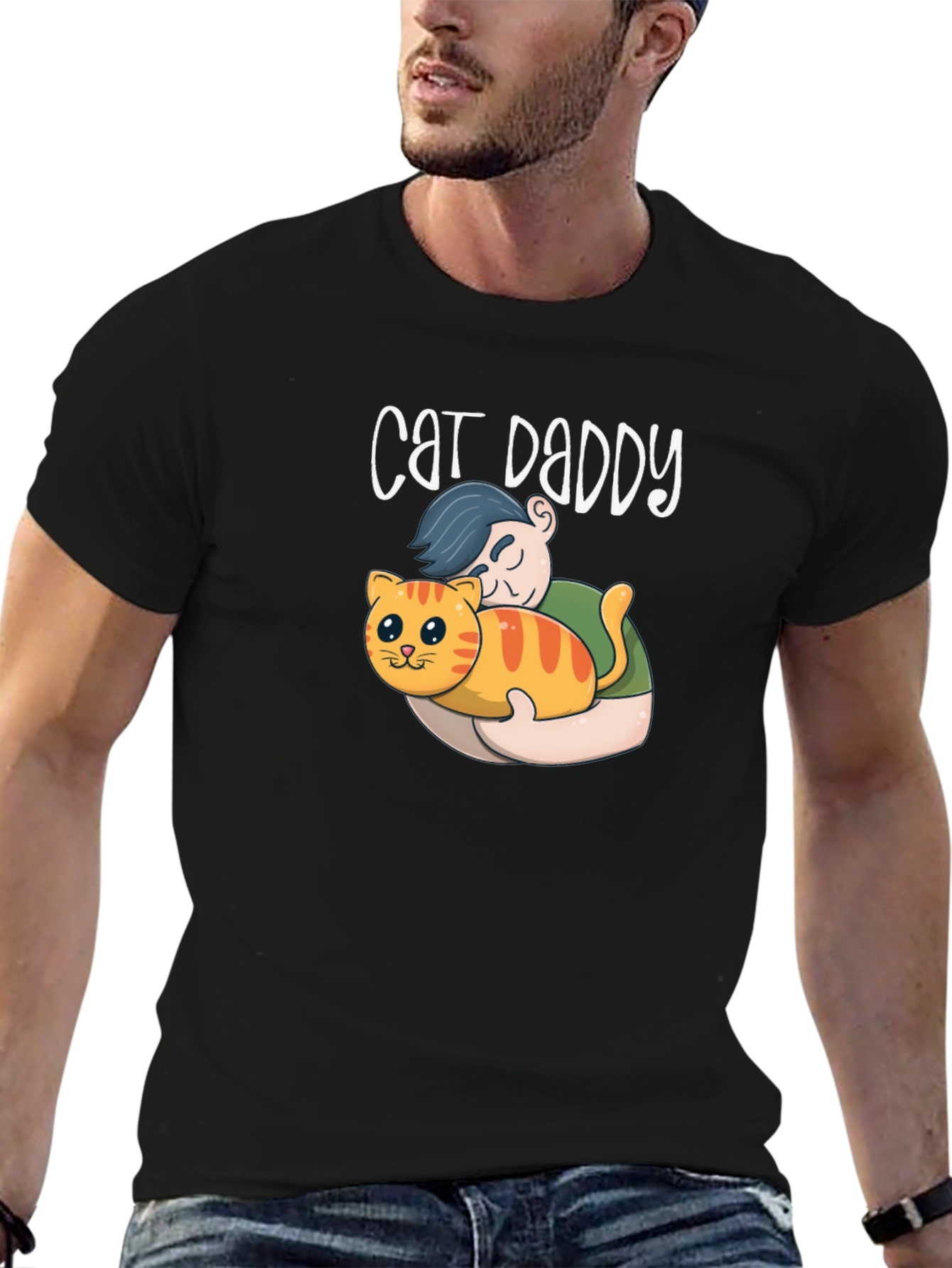 Cat Daddy Graphic Tee - Soft Cotton Blend