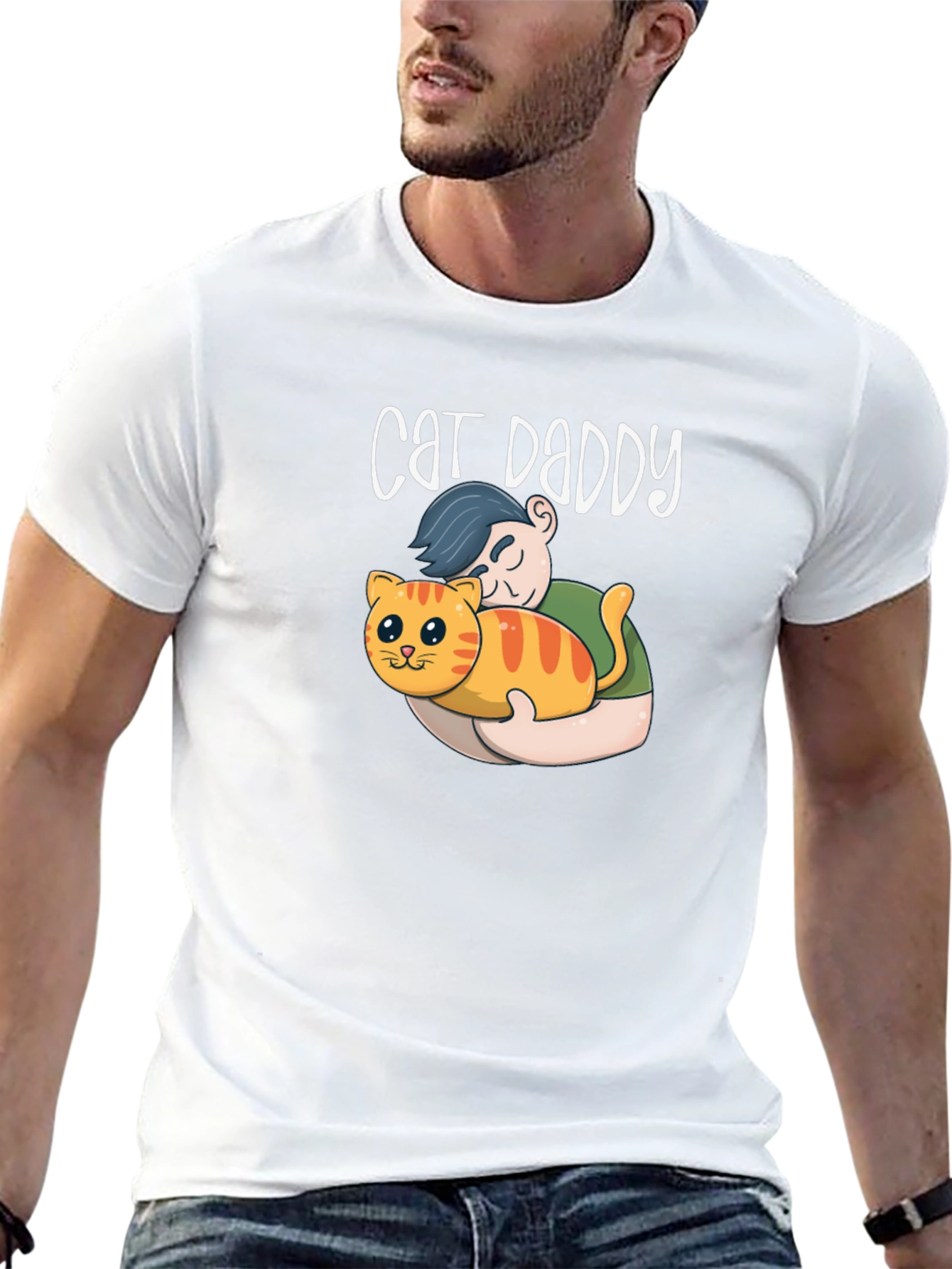 Cat Daddy Graphic Tee - Soft Cotton Blend