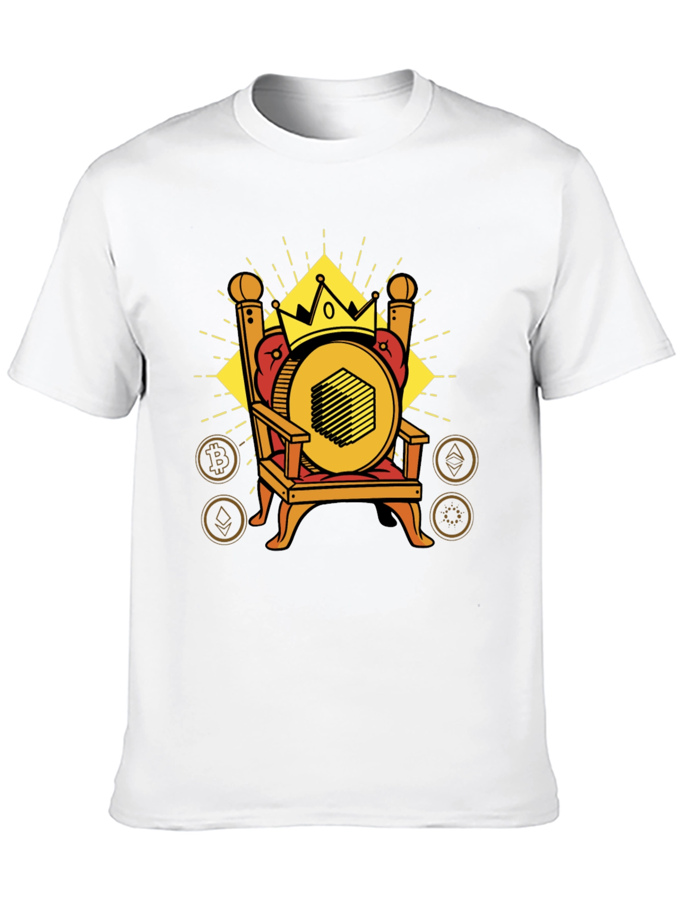 Crypto King T-Shirt - Bitcoin Ethereum & More