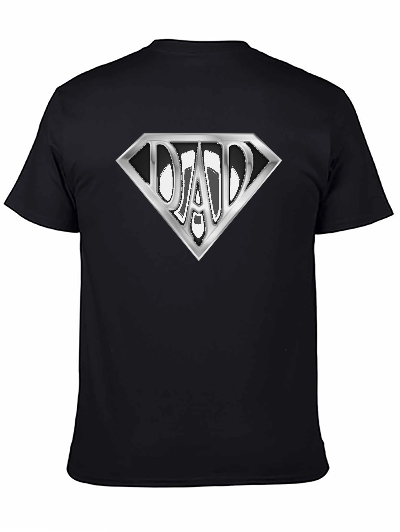 Dad Superhero T-Shirt - Silver Diamond Design