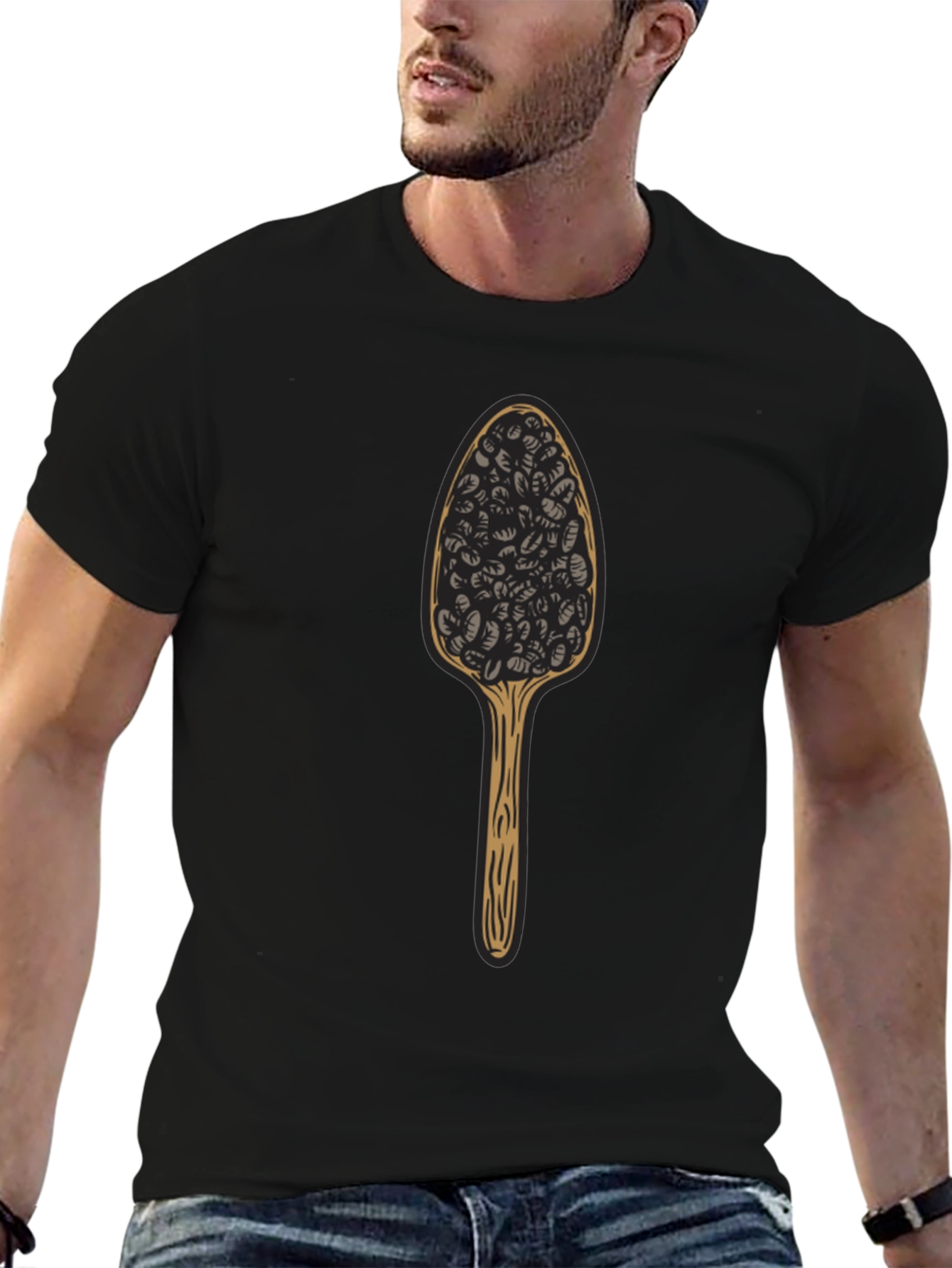 Novelty Spoon Black T-Shirt