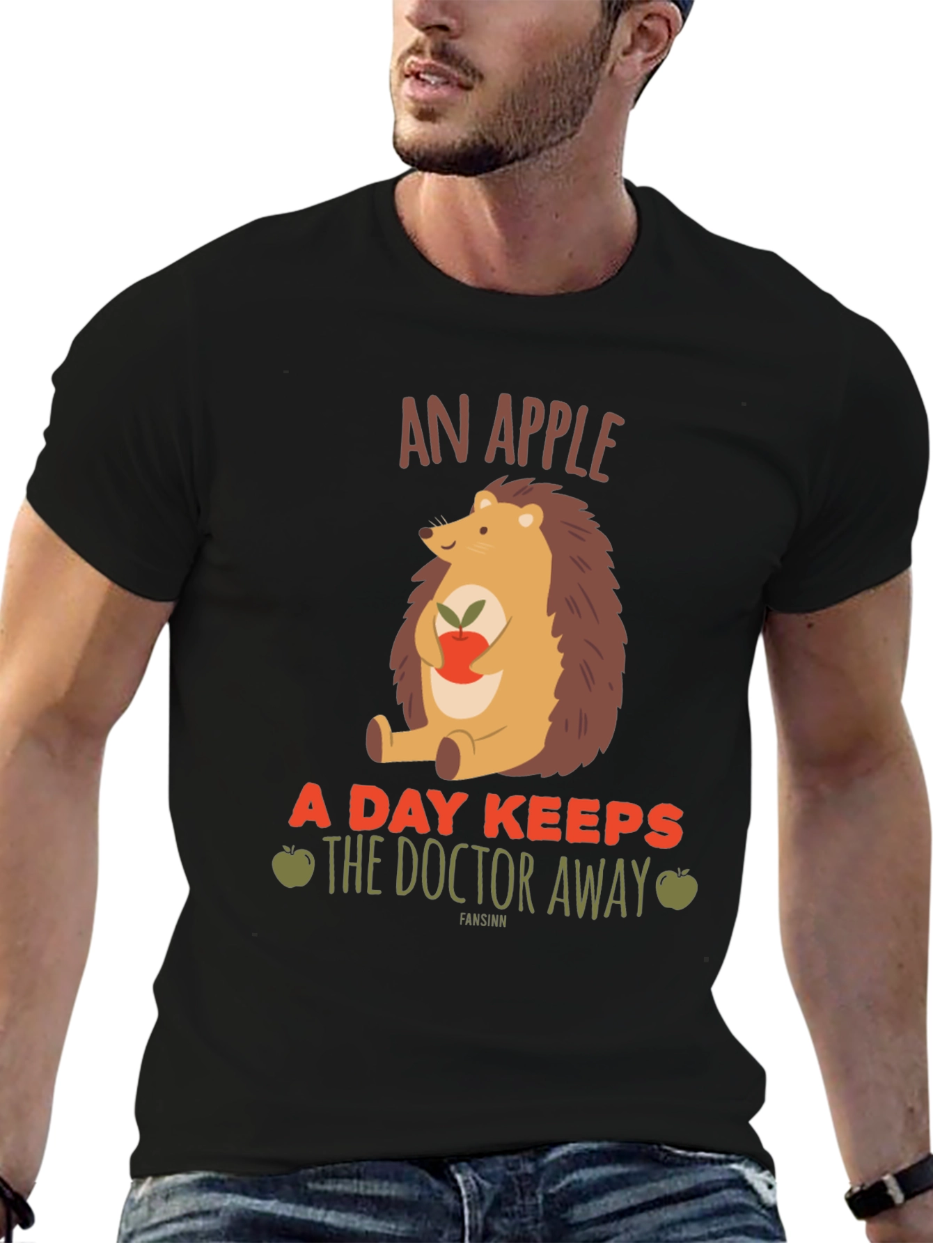 An Apple a Day T-Shirt: Hedgehog Graphic Tee