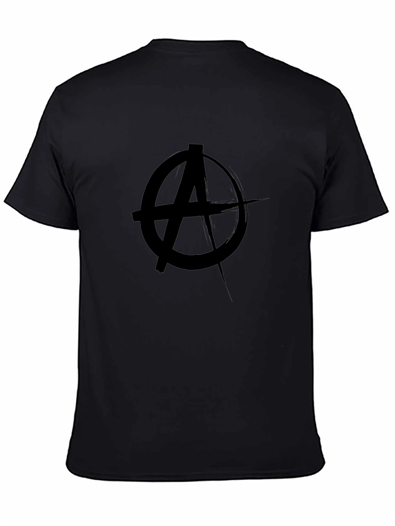 Anarchy Symbol Graphic Black T-Shirt