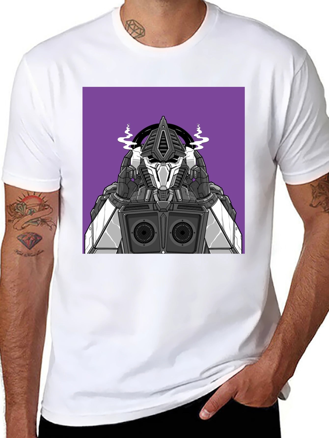 Robot DJ Graphic Tee - Cool & Unique Design
