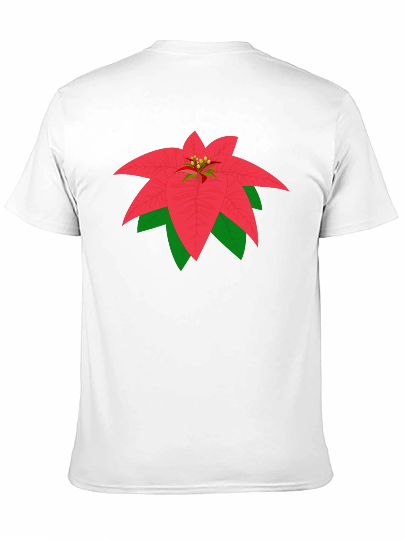 Poinsettia Graphic Tee - Black Cotton Blend
