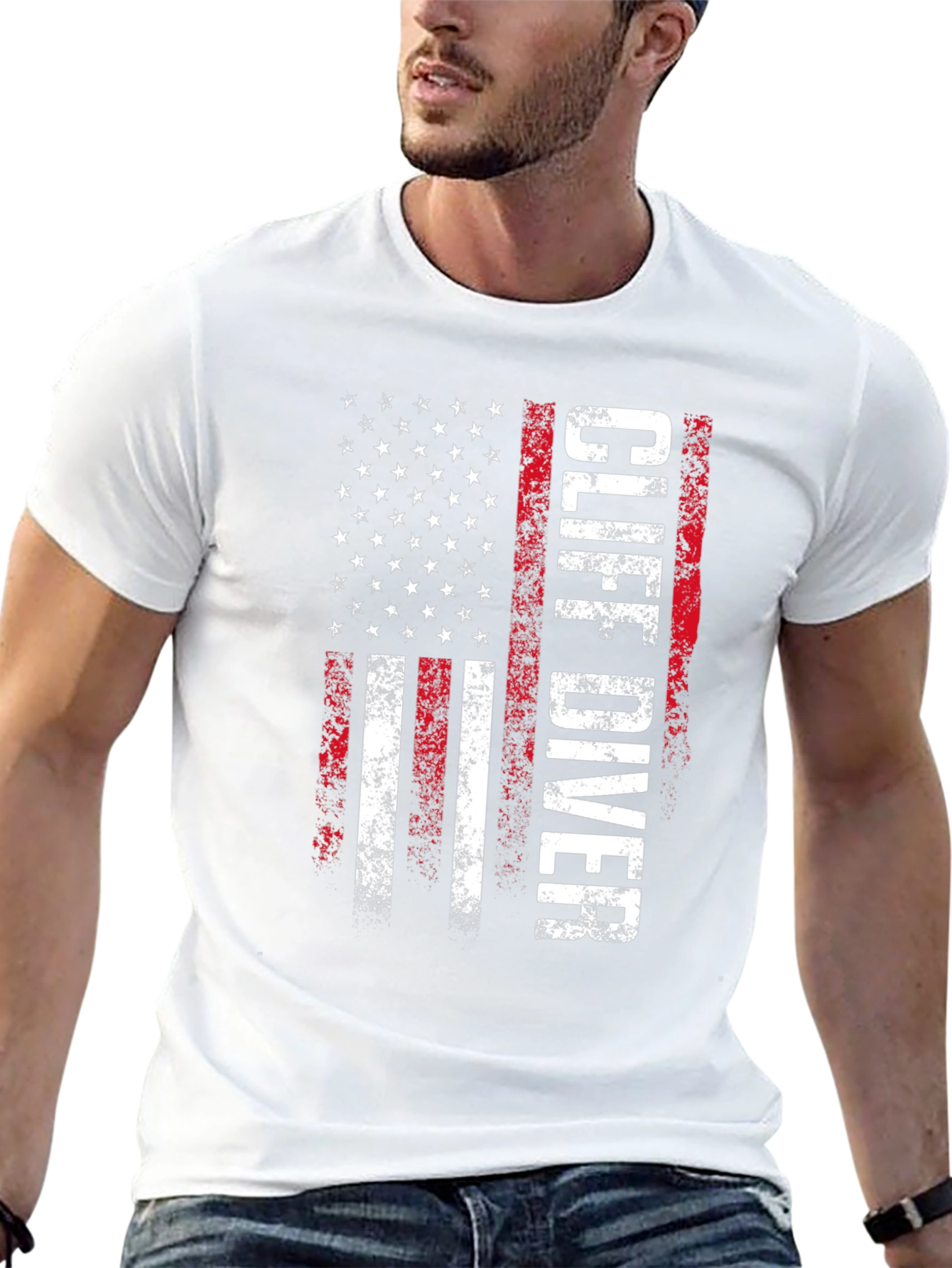 Cliff Diver American Flag T-Shirt
