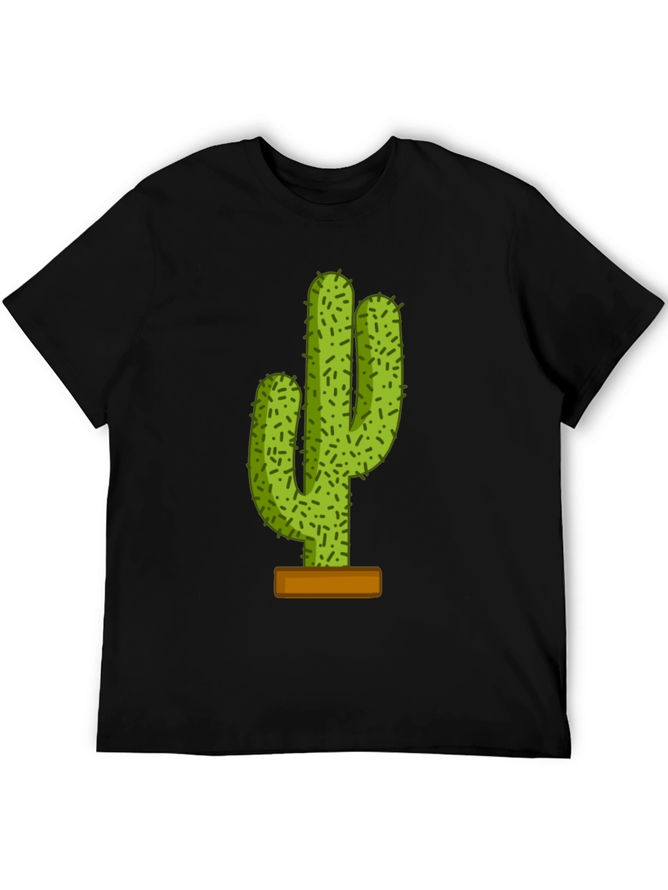 Cactus Graphic Tee - Trendy Black T-Shirt