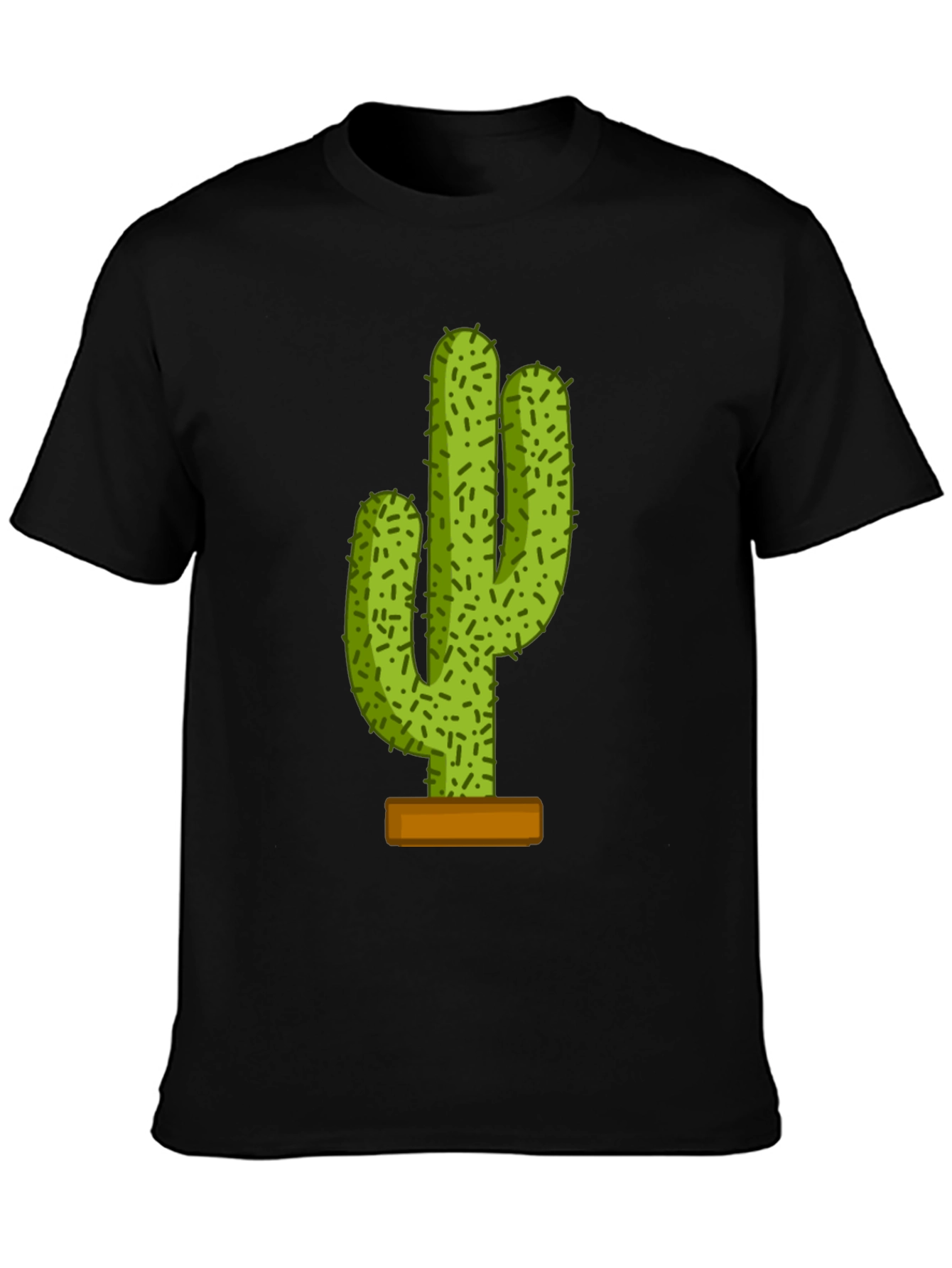 Cactus Graphic Tee - Trendy Black T-Shirt