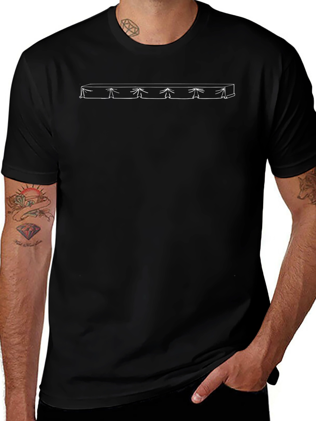 Abstract Line Art Graphic Tee - Casual Style