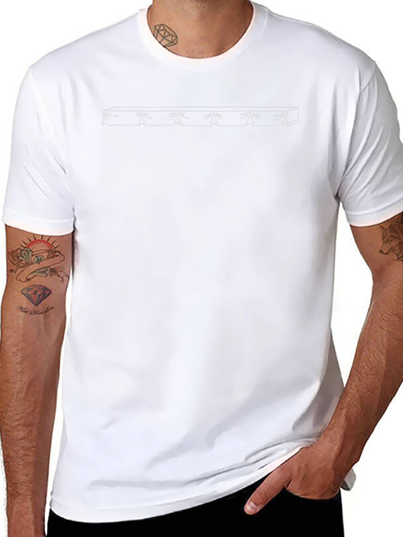Abstract Line Art Graphic Tee - Casual Style
