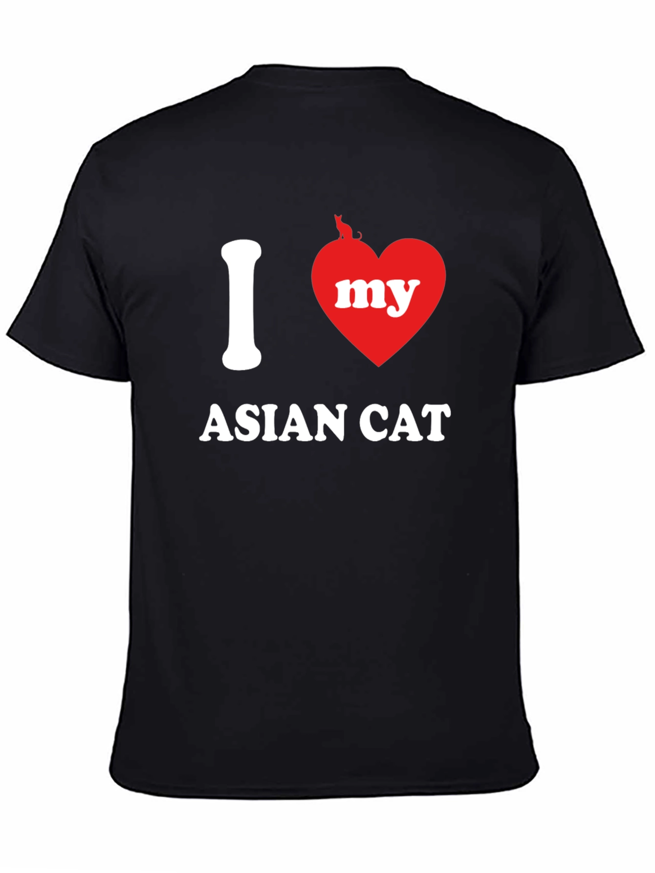 I Love My Asian Cat T-Shirt - Novelty Tee