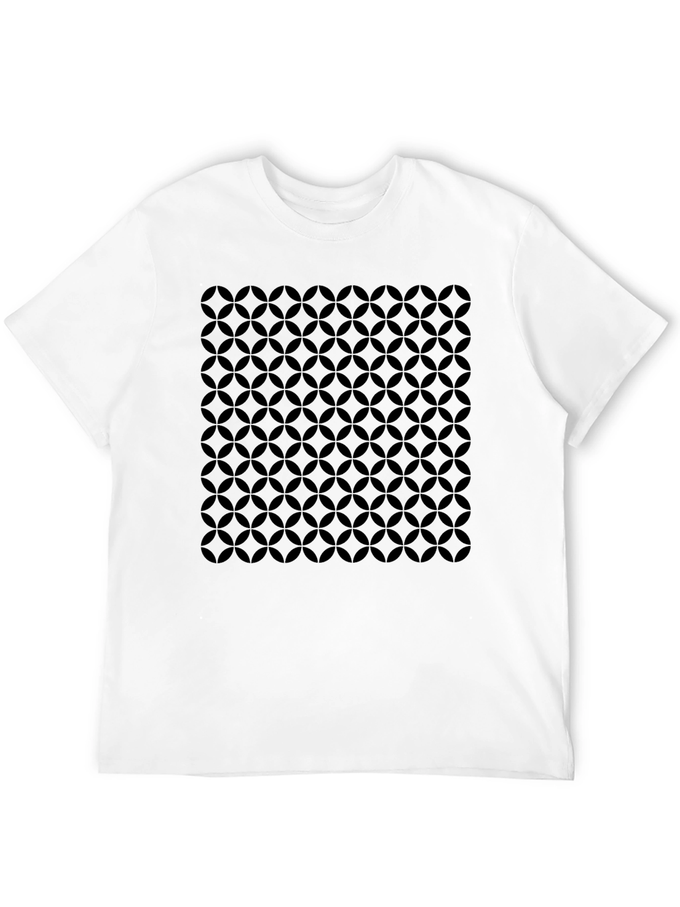 Stylish Black Circle Pattern T-Shirt